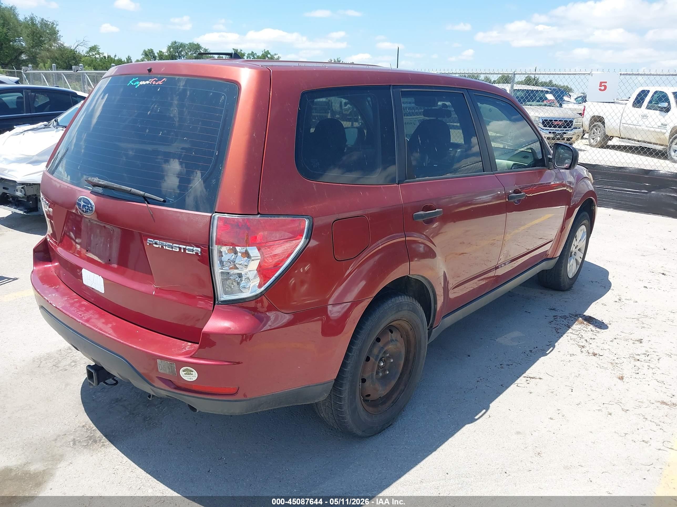 2009 Subaru Forester 2.5x Orange vin: JF2SH61659H728517