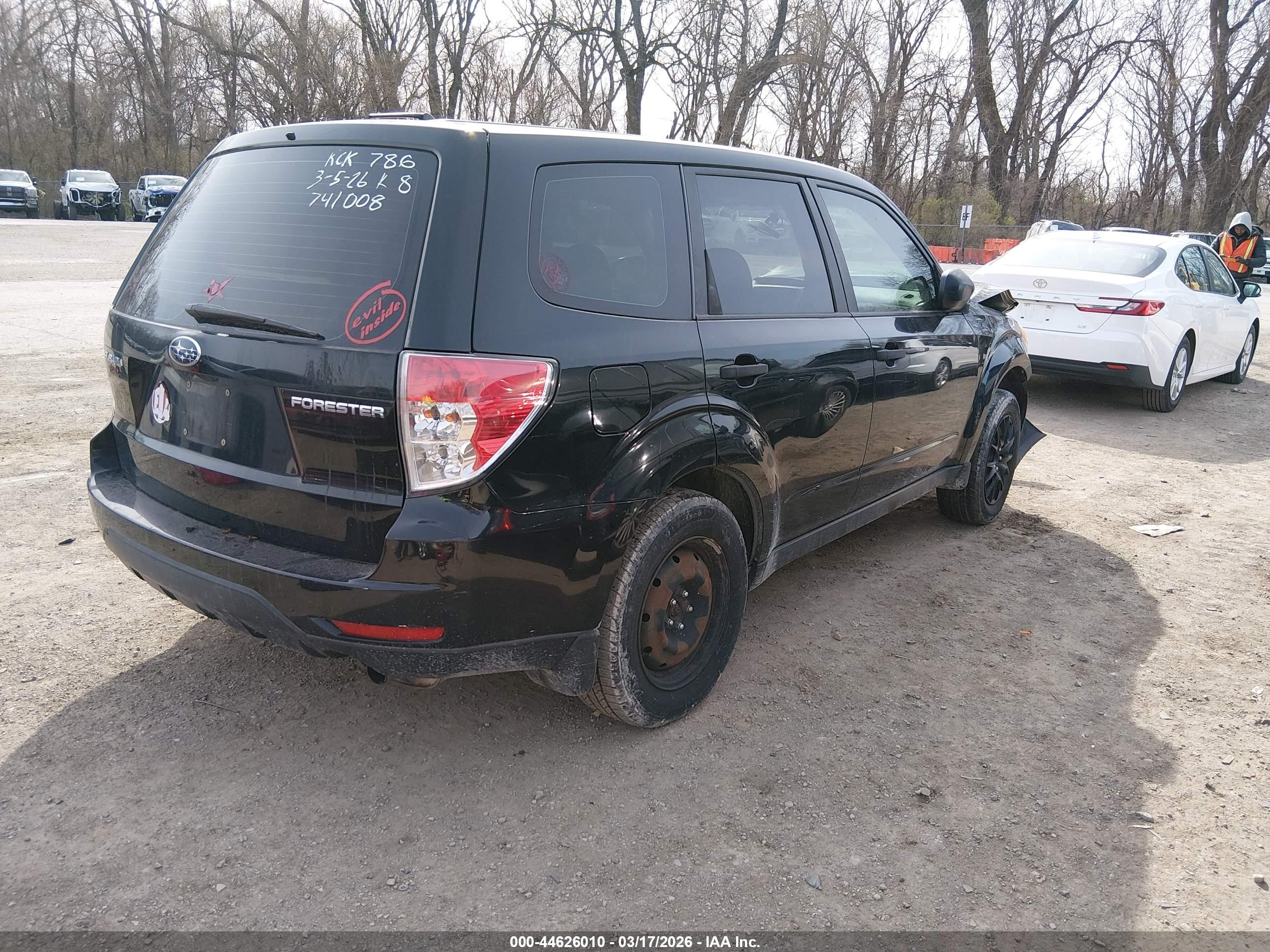 2009 Subaru Forester 2.5x Black vin: JF2SH61659H741008