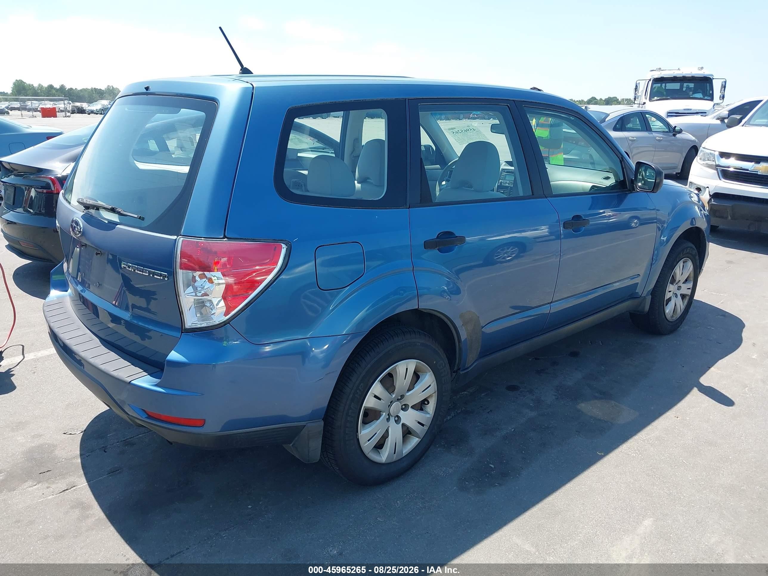 2009 Subaru Forester 2.5x Blue vin: JF2SH61659H791861