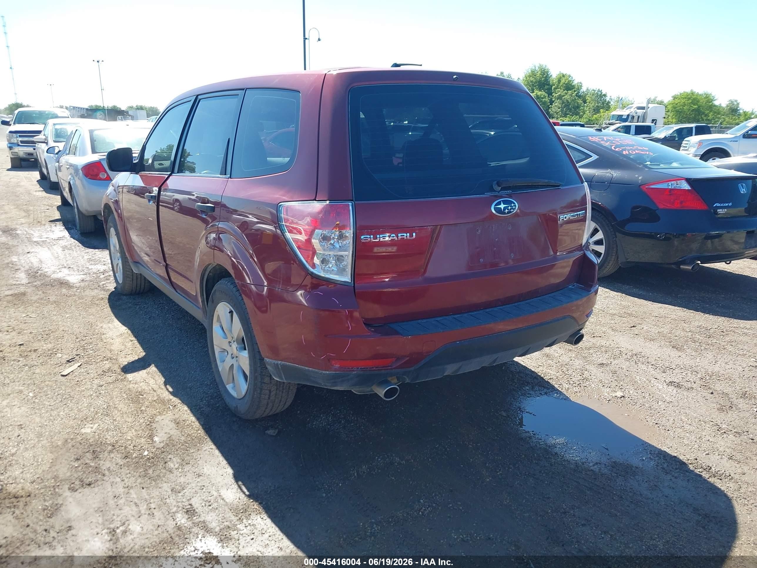2009 Subaru Forester 2.5x Burgundy vin: JF2SH61659H795358