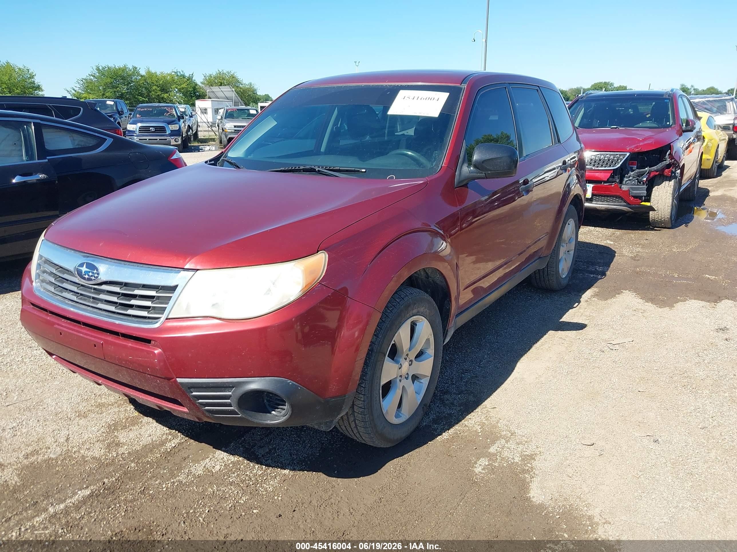 2009 Subaru Forester 2.5x Burgundy vin: JF2SH61659H795358