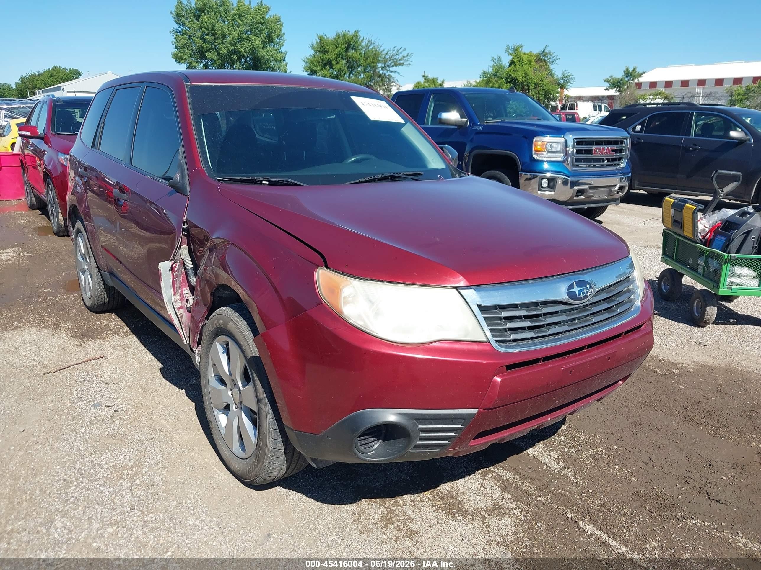 2009 Subaru Forester 2.5x Burgundy vin: JF2SH61659H795358