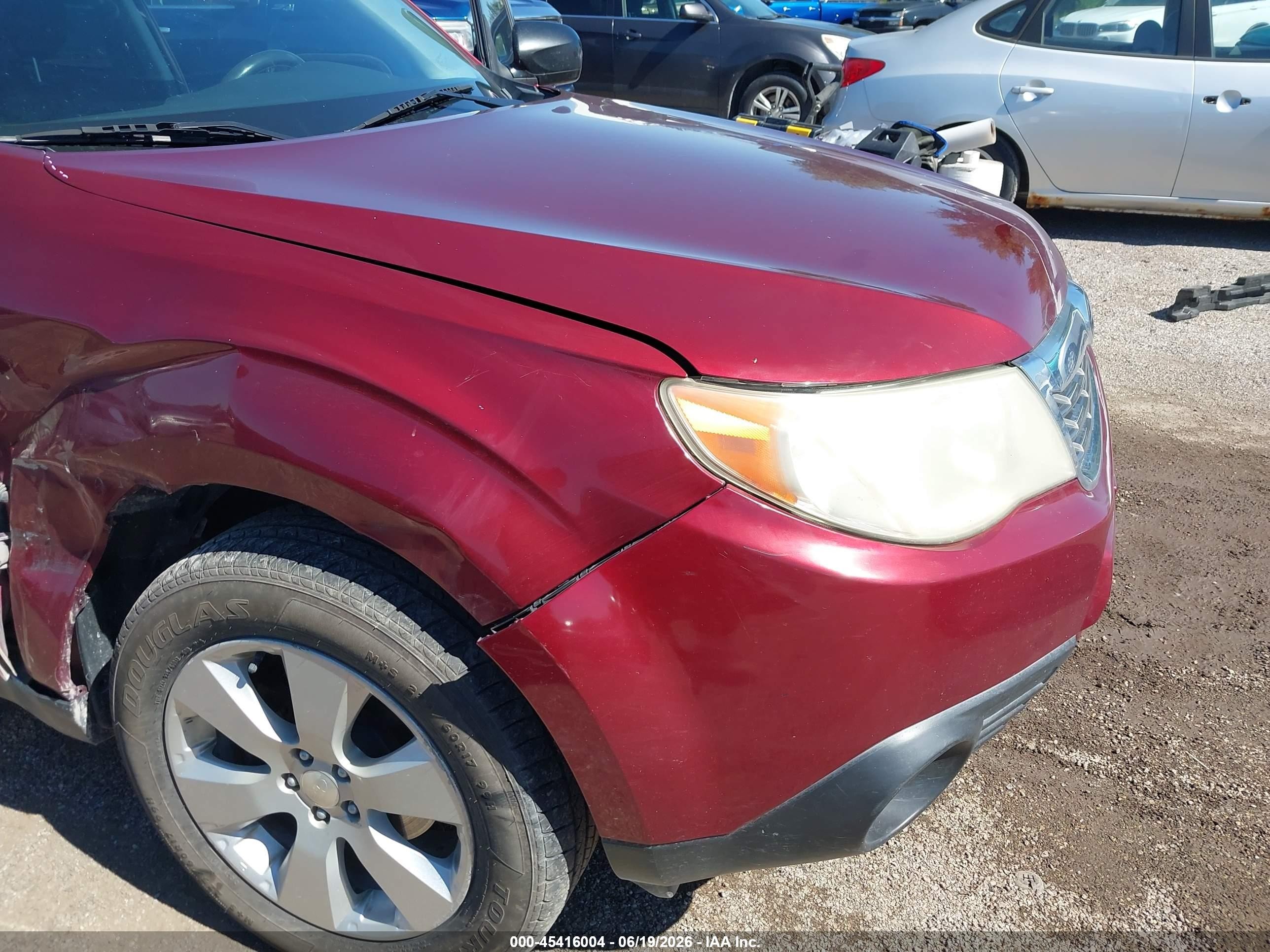 2009 Subaru Forester 2.5x Burgundy vin: JF2SH61659H795358