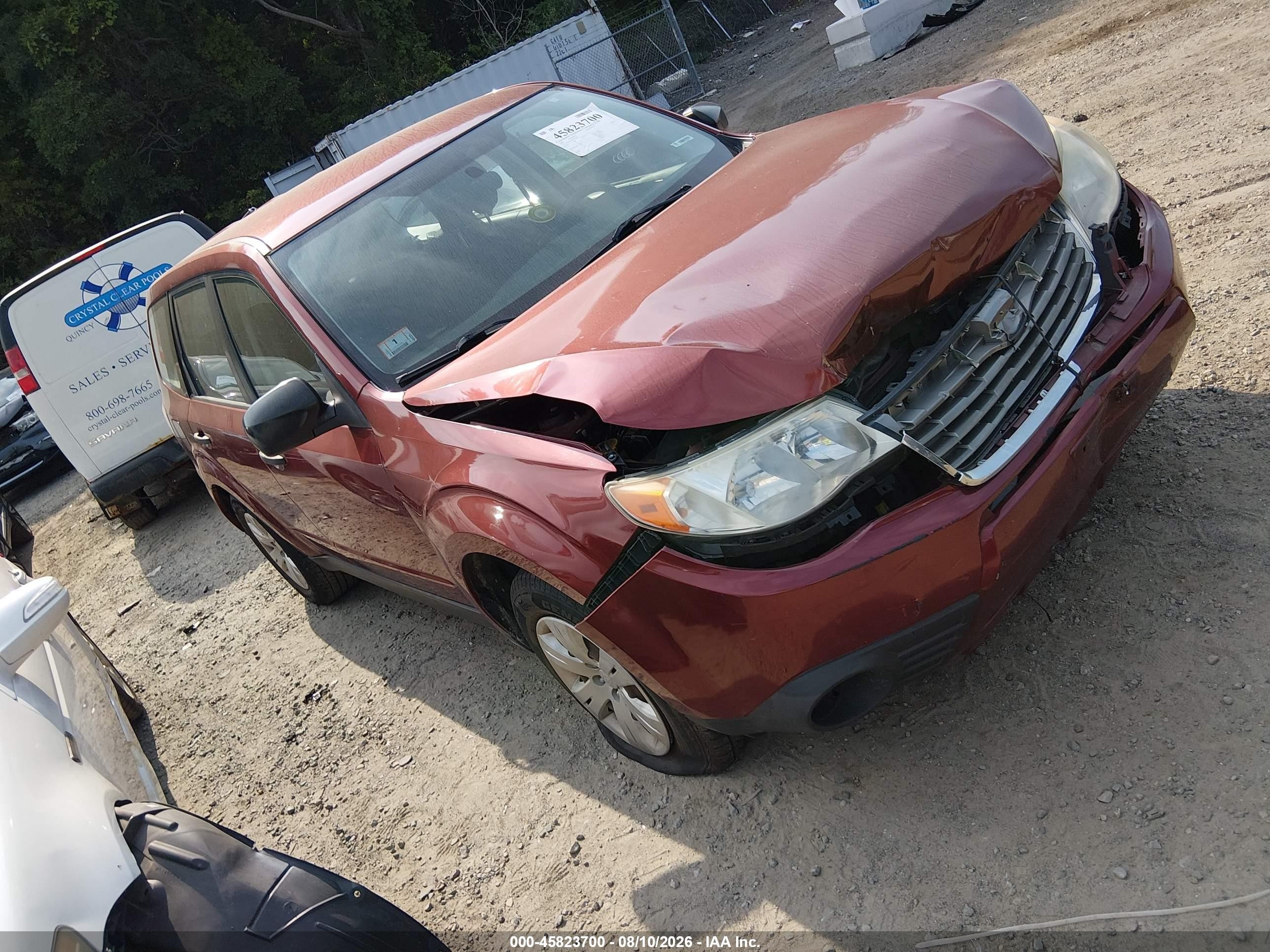 2009 Subaru Forester 2.5x Burgundy vin: JF2SH61669H752857