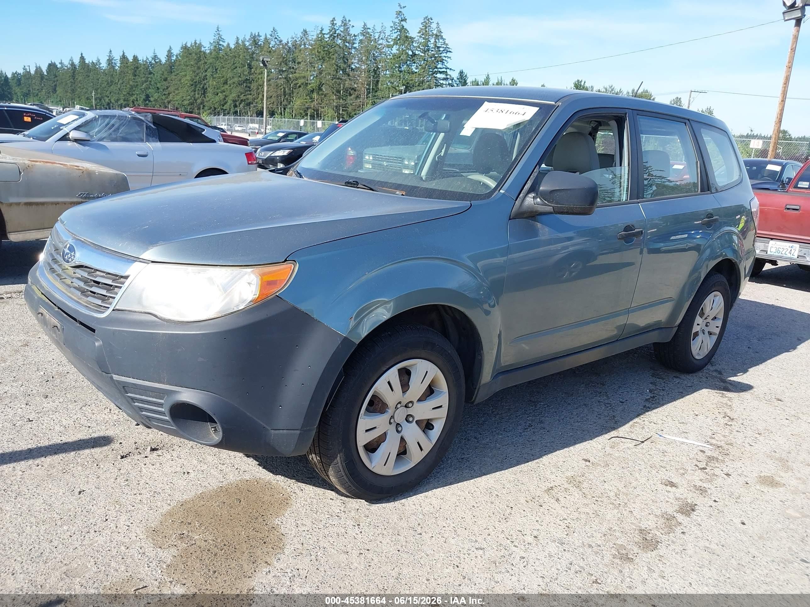 2009 Subaru Forester 2.5x Teal vin: JF2SH61679H727367