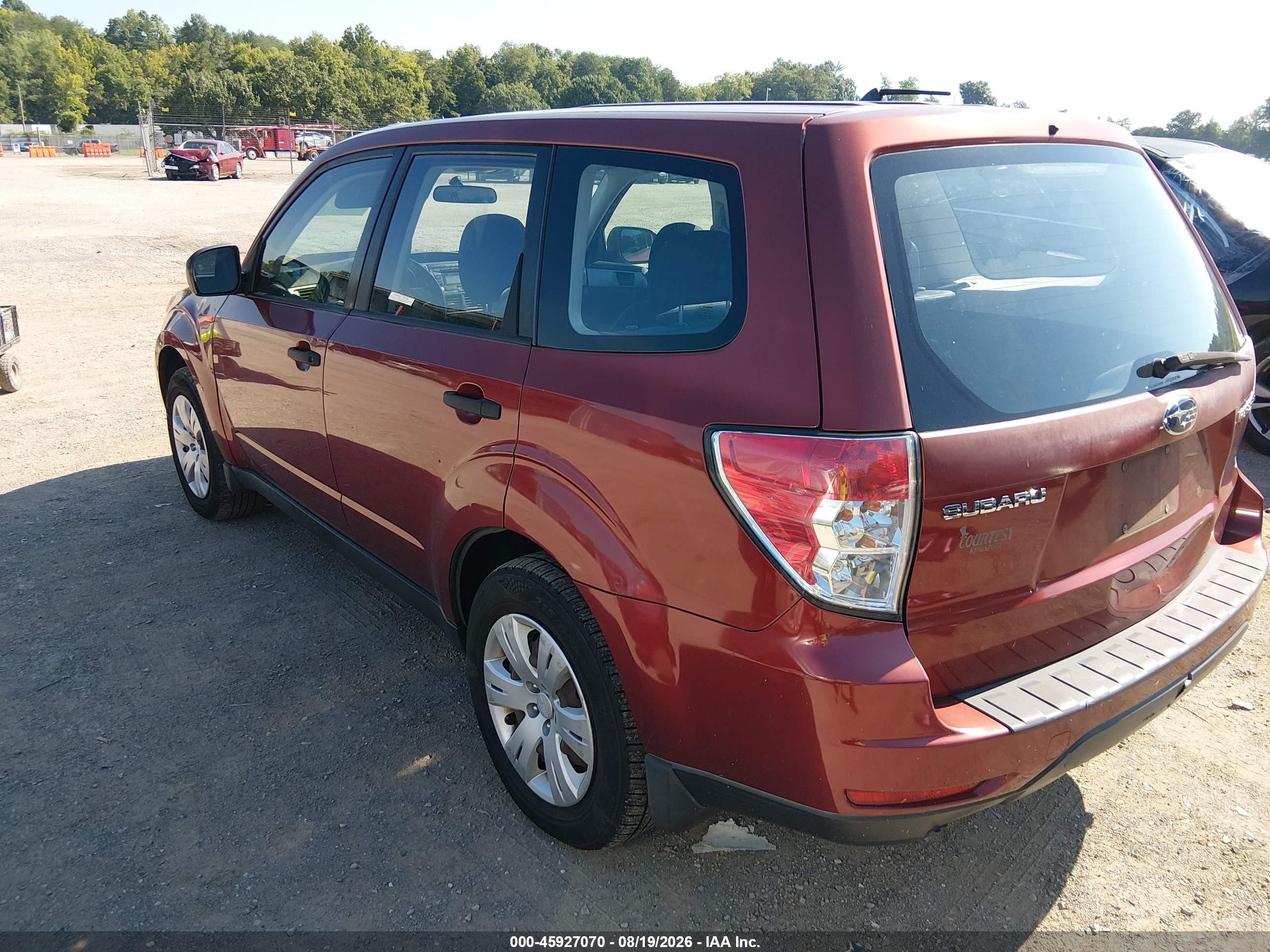 2009 Subaru Forester 2.5x Burgundy vin: JF2SH61679H746050