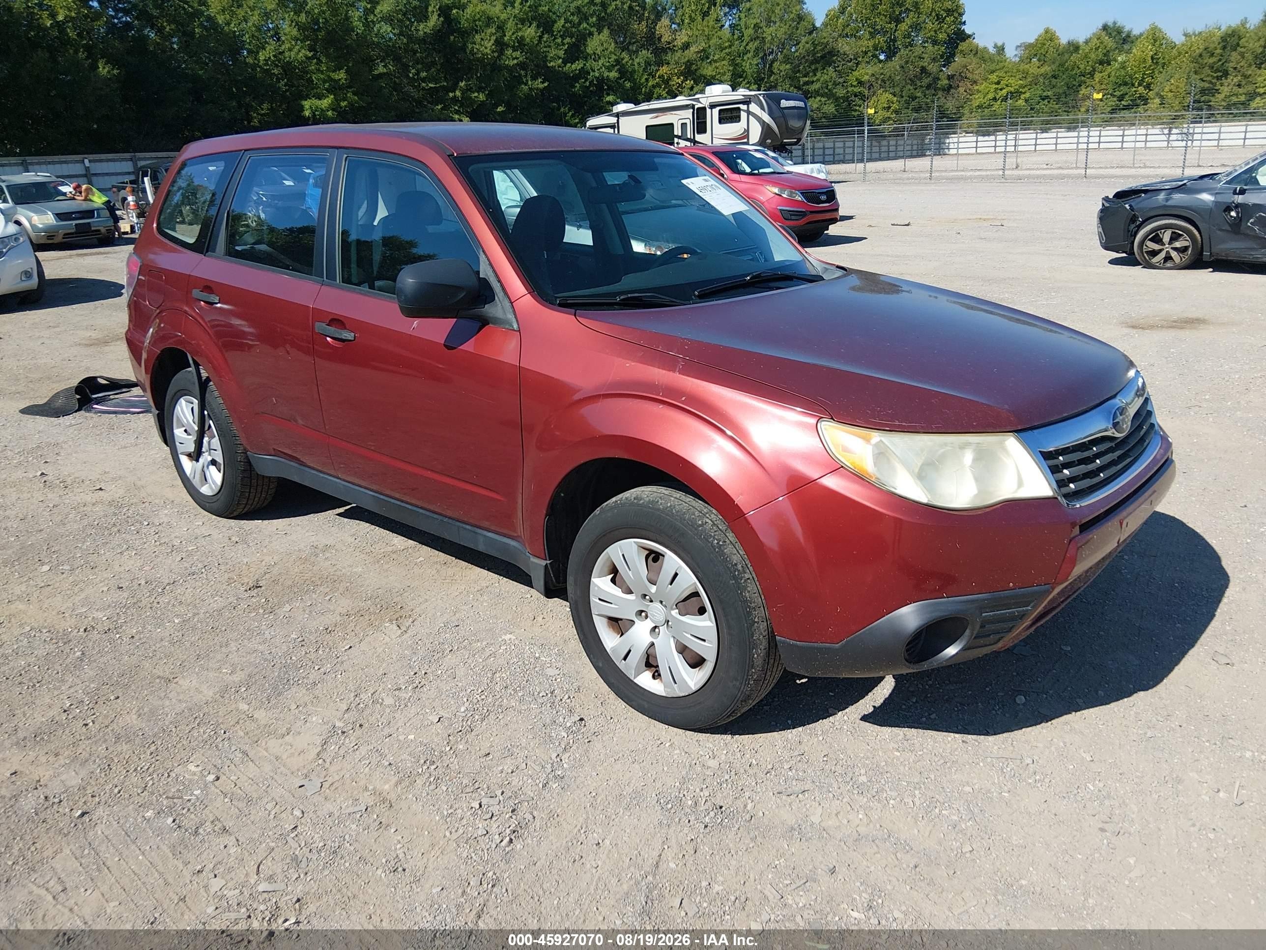2009 Subaru Forester 2.5x Burgundy vin: JF2SH61679H746050