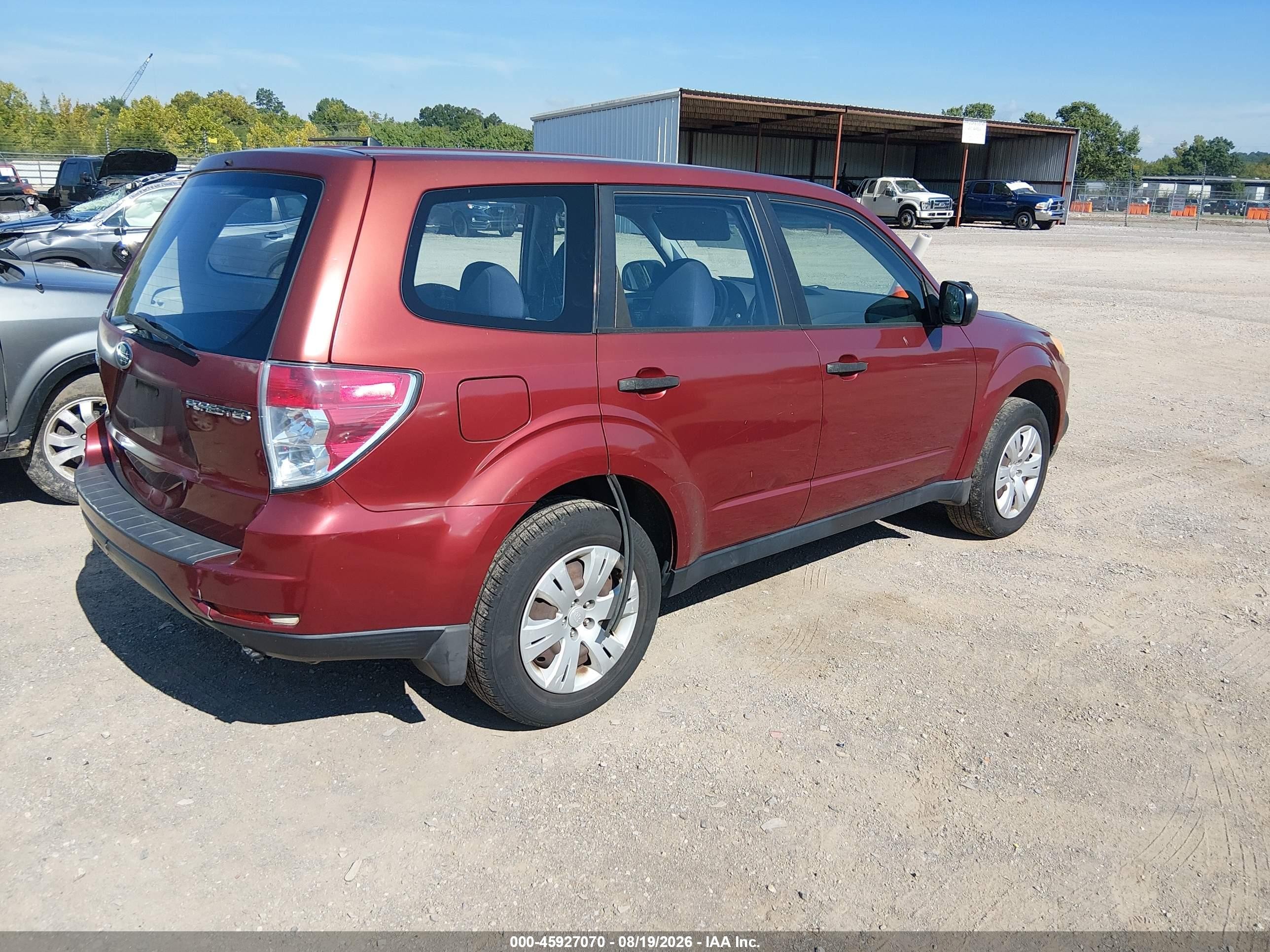 2009 Subaru Forester 2.5x Burgundy vin: JF2SH61679H746050