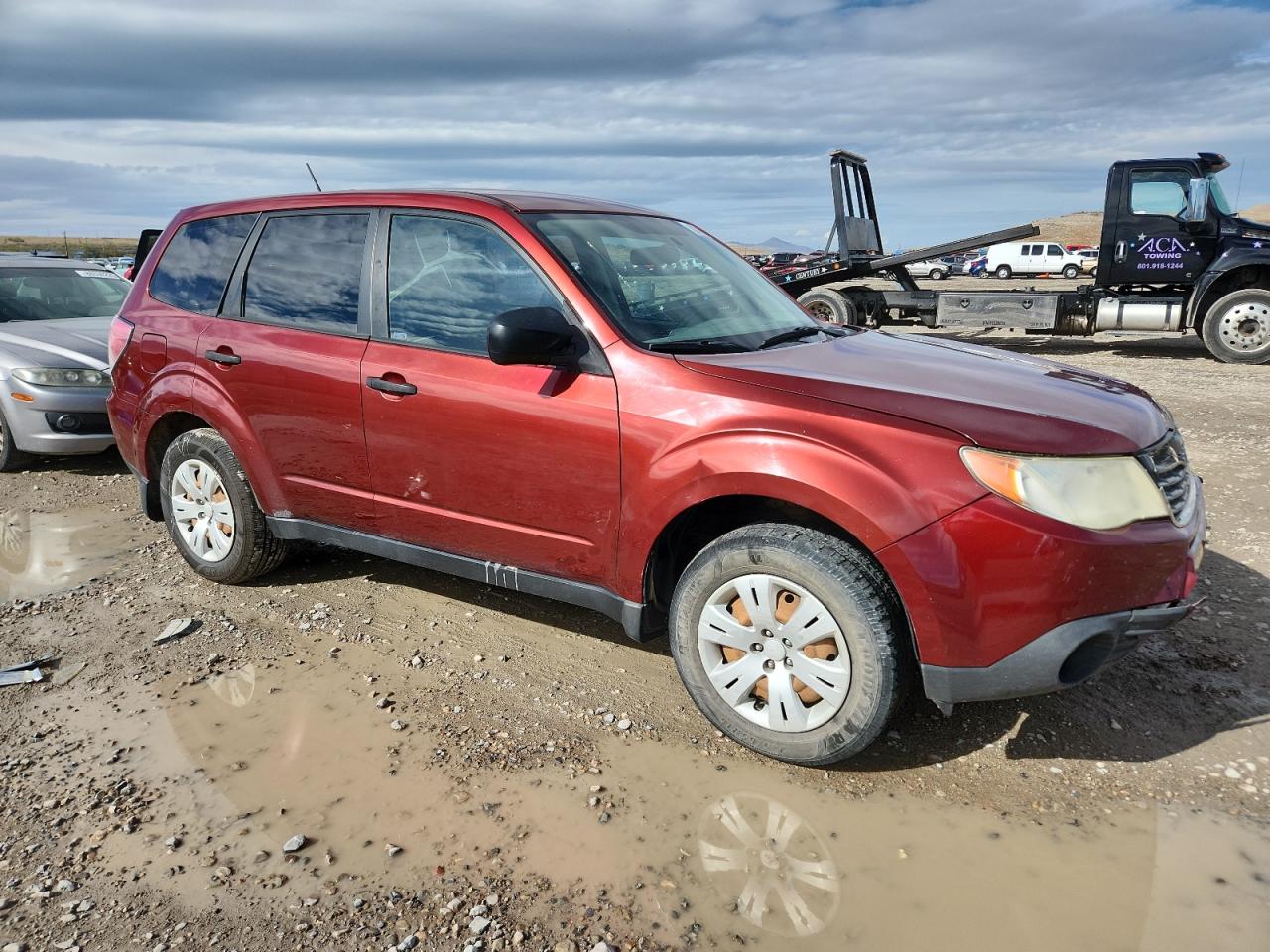 2009 Subaru Forester 2.5x Maroon vin: JF2SH61679H774012