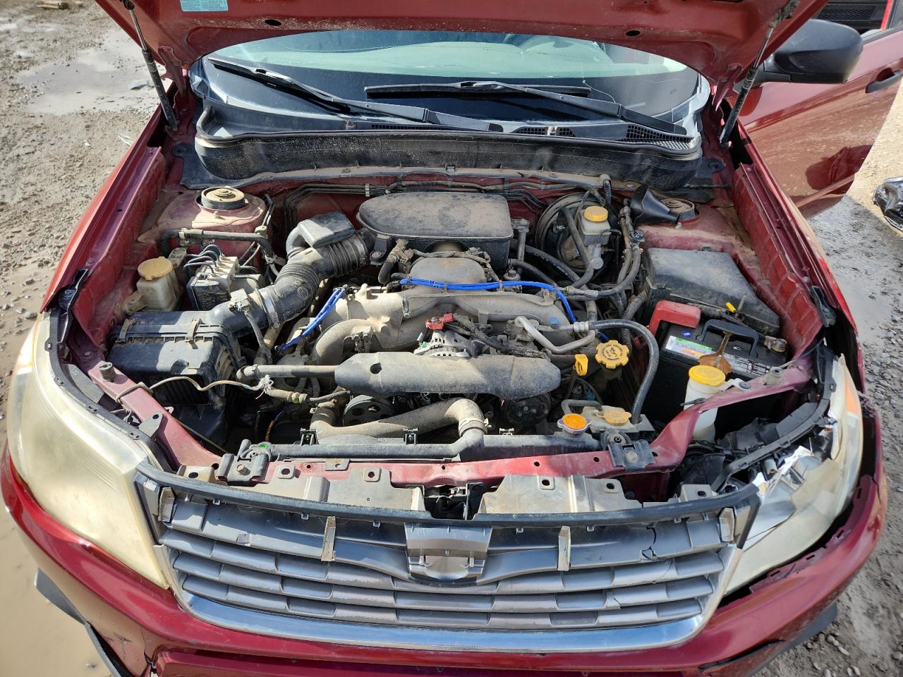 2009 Subaru Forester 2.5x Maroon vin: JF2SH61679H774012