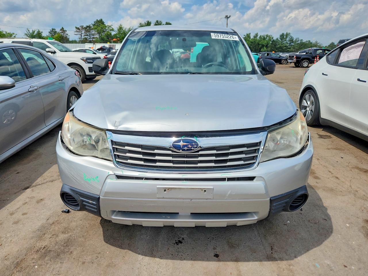 2009 Subaru Forester 2.5x White vin: JF2SH61689H791322