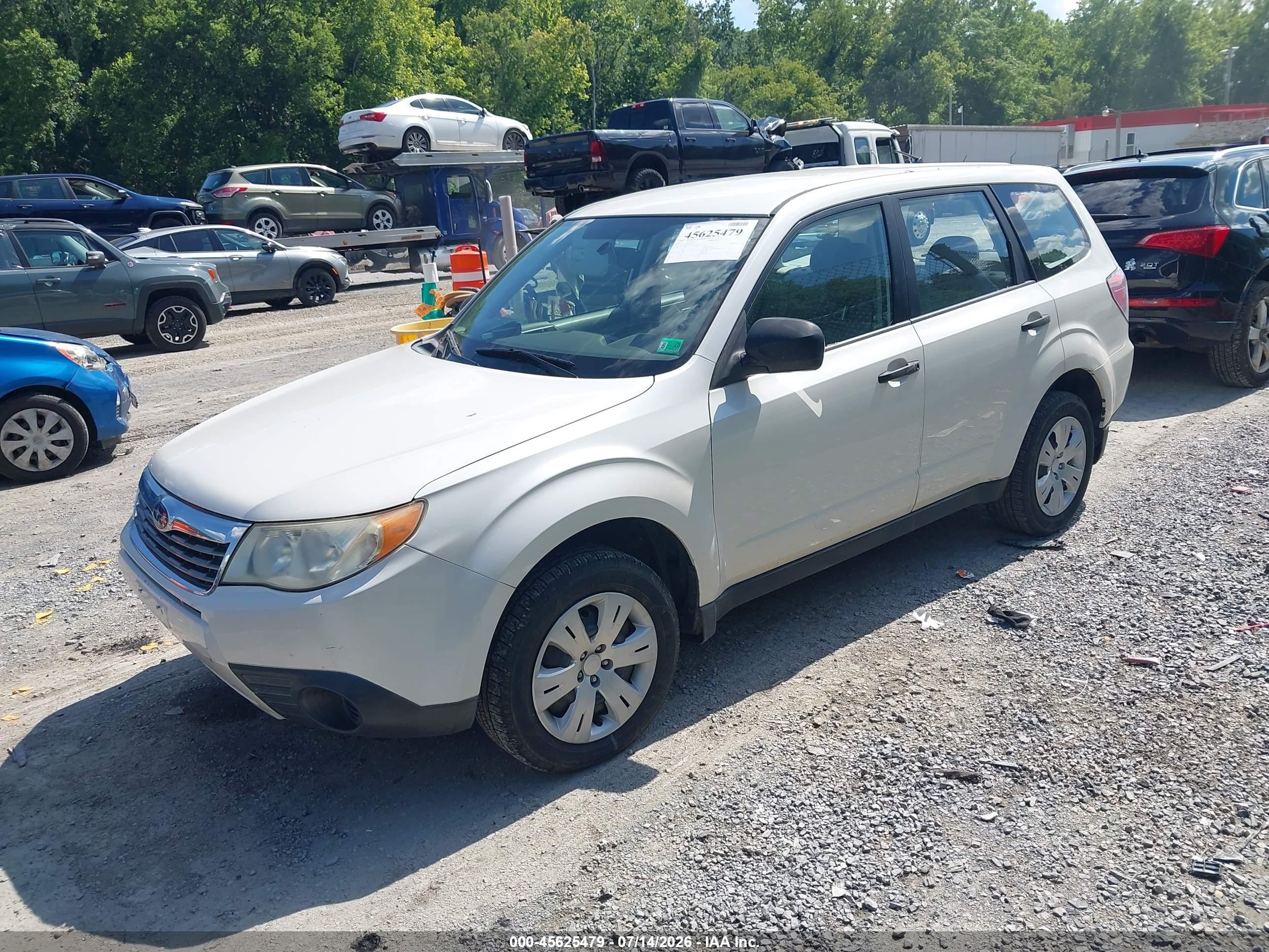 2009 Subaru Forester 2.5x White vin: JF2SH616X9H760847