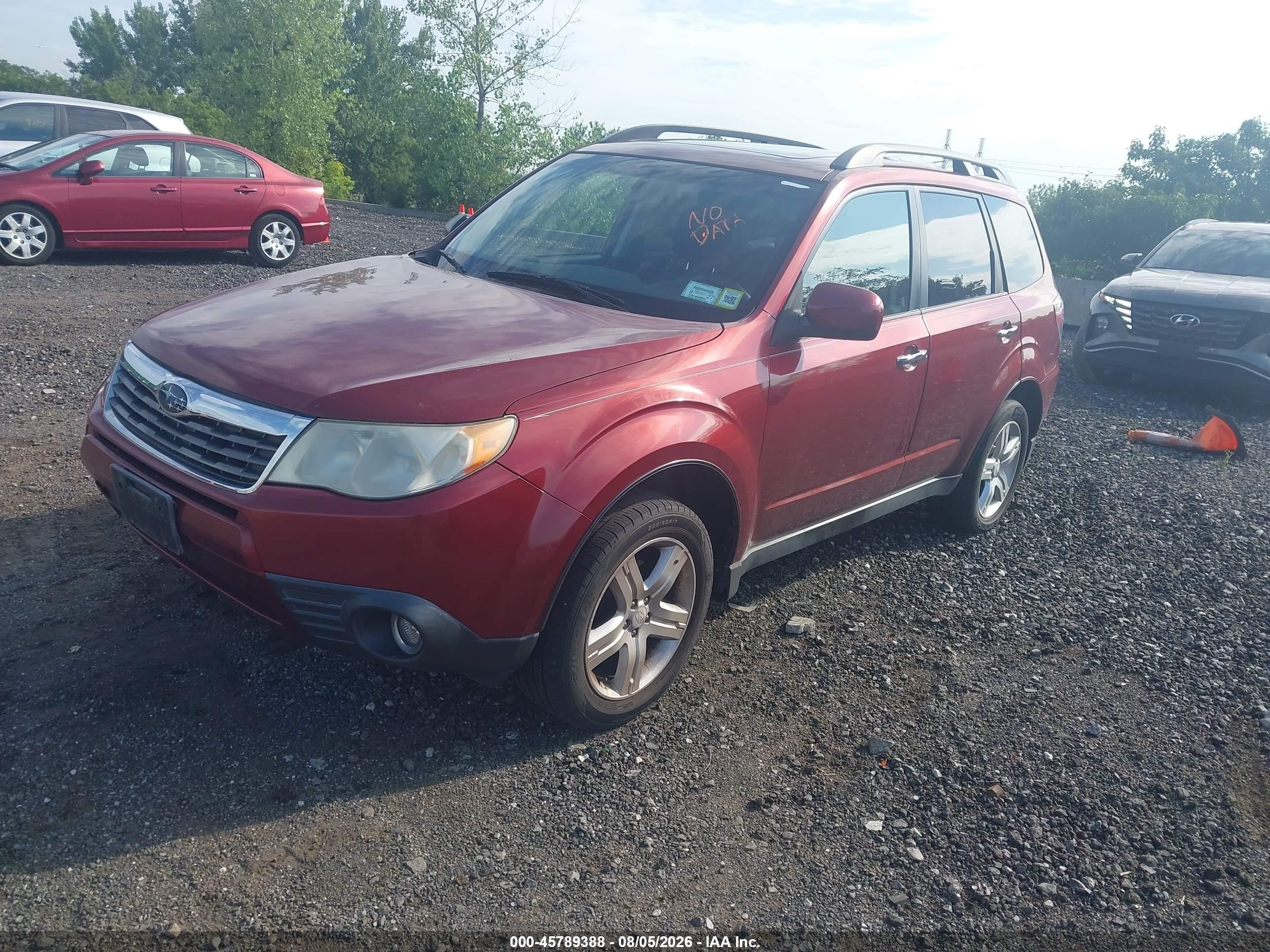 2009 Subaru Forester 2.5x Красный vin: JF2SH63649H756581