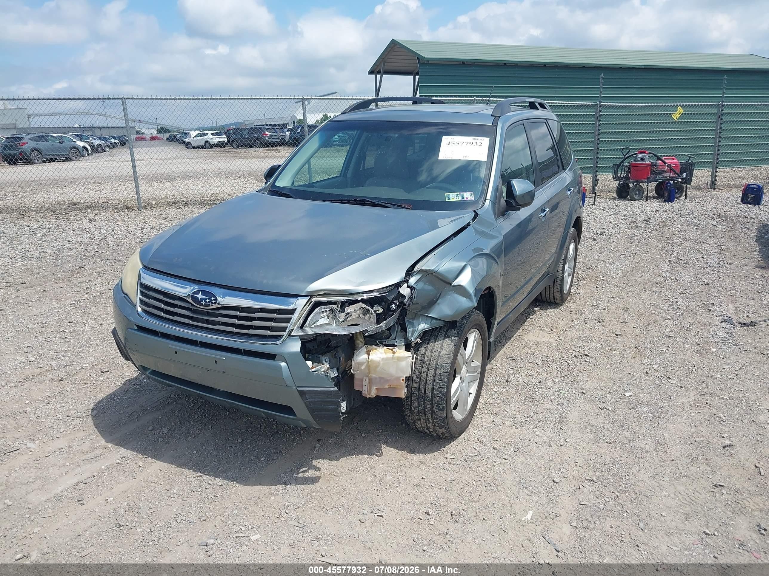 2009 Subaru Forester 2.5x Green vin: JF2SH63659H769694
