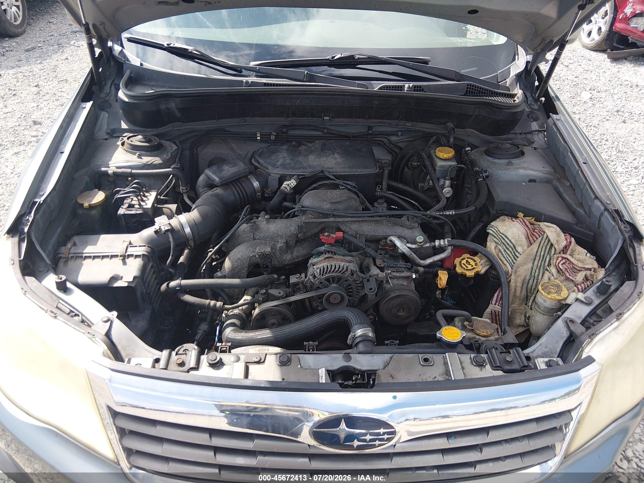 2009 Subaru Forester 2.5x Синий vin: JF2SH63669H725980