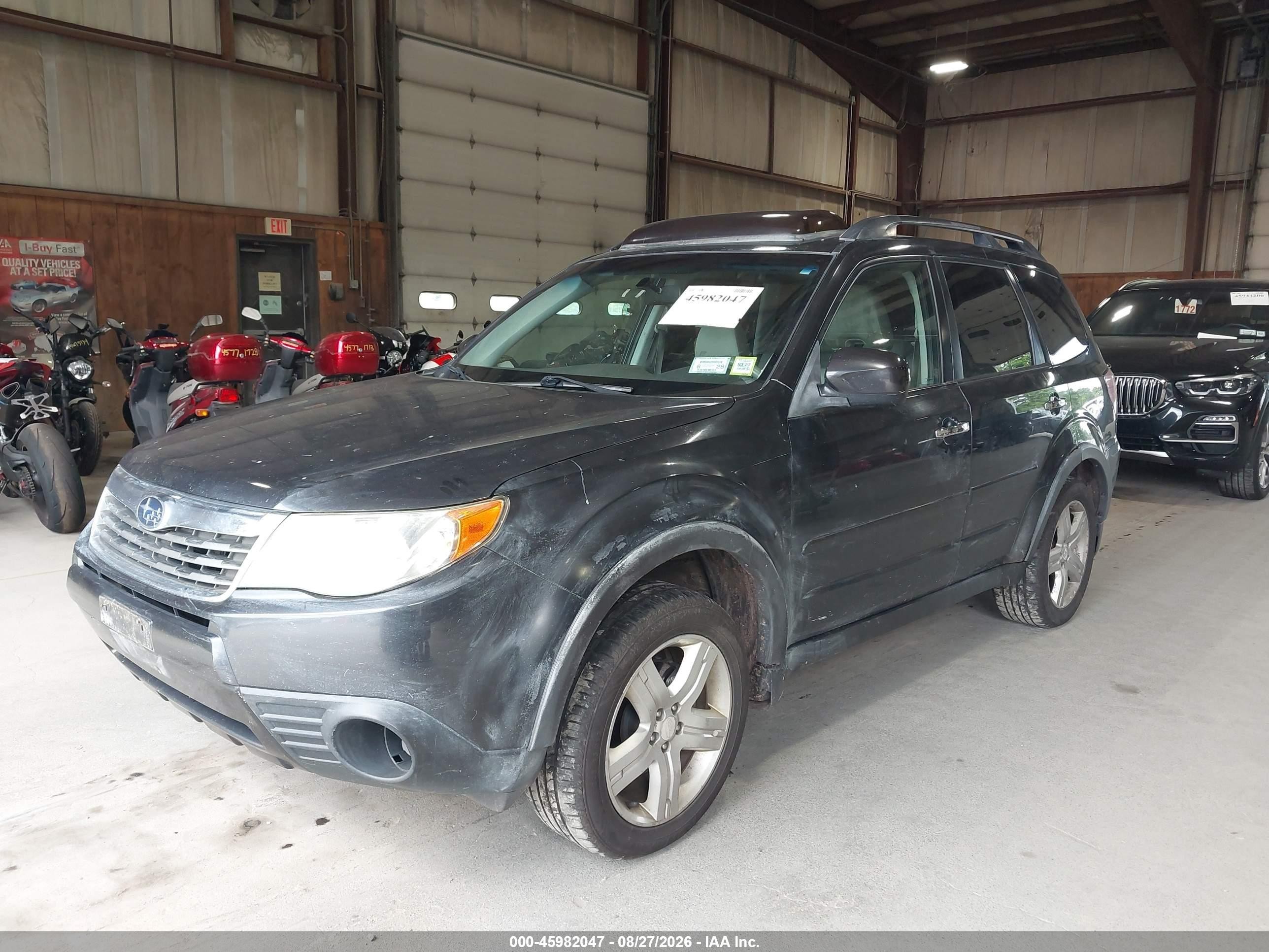 2009 Subaru Forester 2.5x Black vin: JF2SH63679G733477