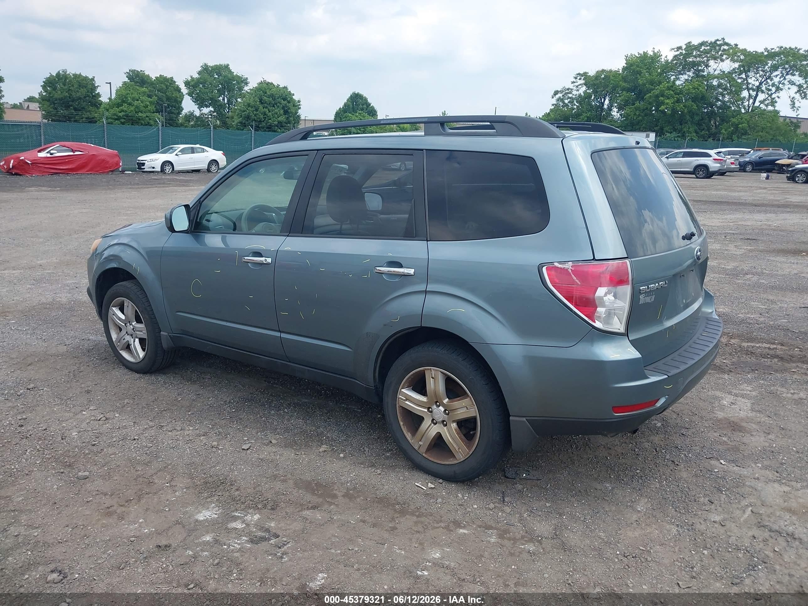 2009 Subaru Forester 2.5x Green vin: JF2SH63679H790322