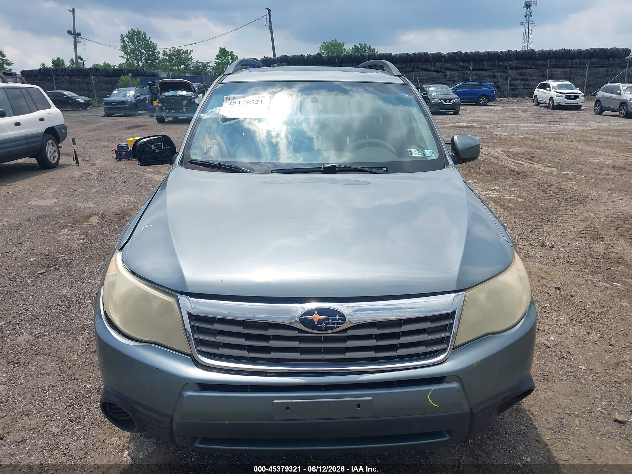 2009 Subaru Forester 2.5x Green vin: JF2SH63679H790322