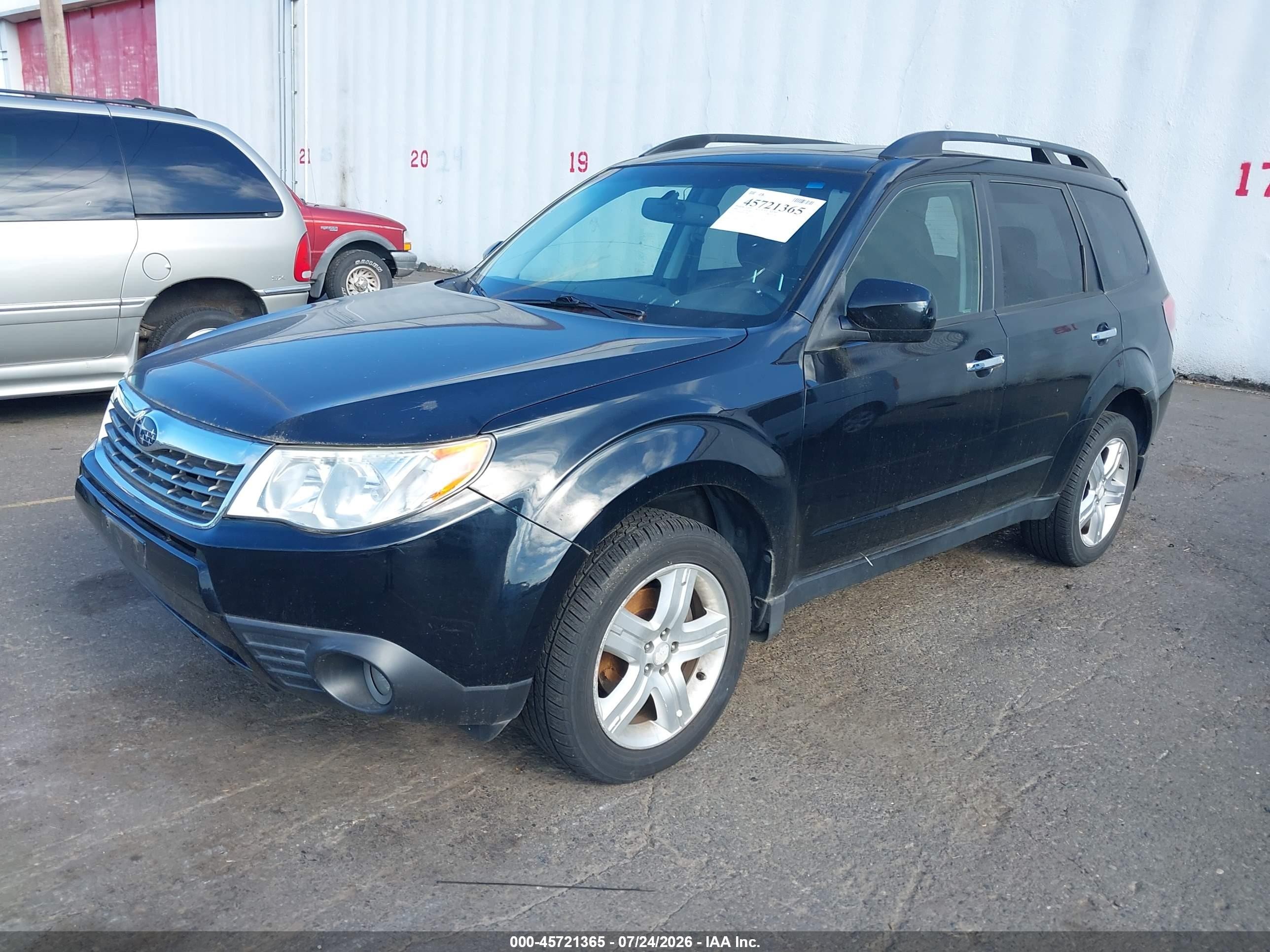 2009 Subaru Forester 2.5x Black vin: JF2SH63689H739962