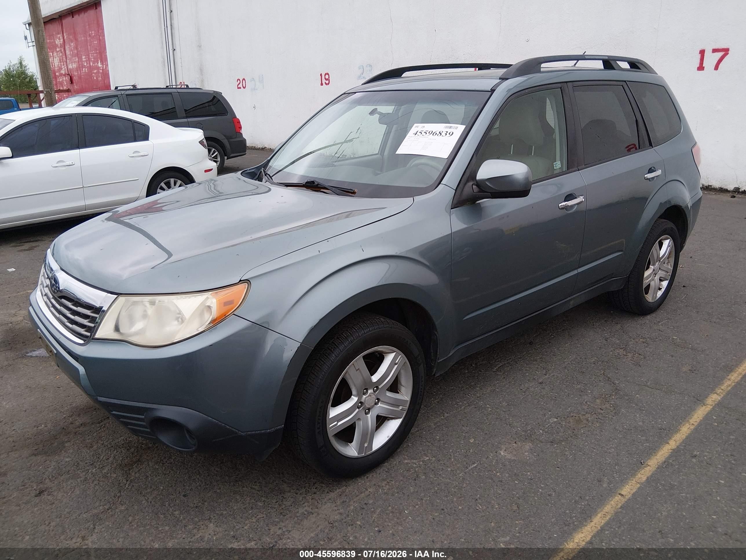 2009 Subaru Forester 2.5x Light Blue vin: JF2SH63689H789289