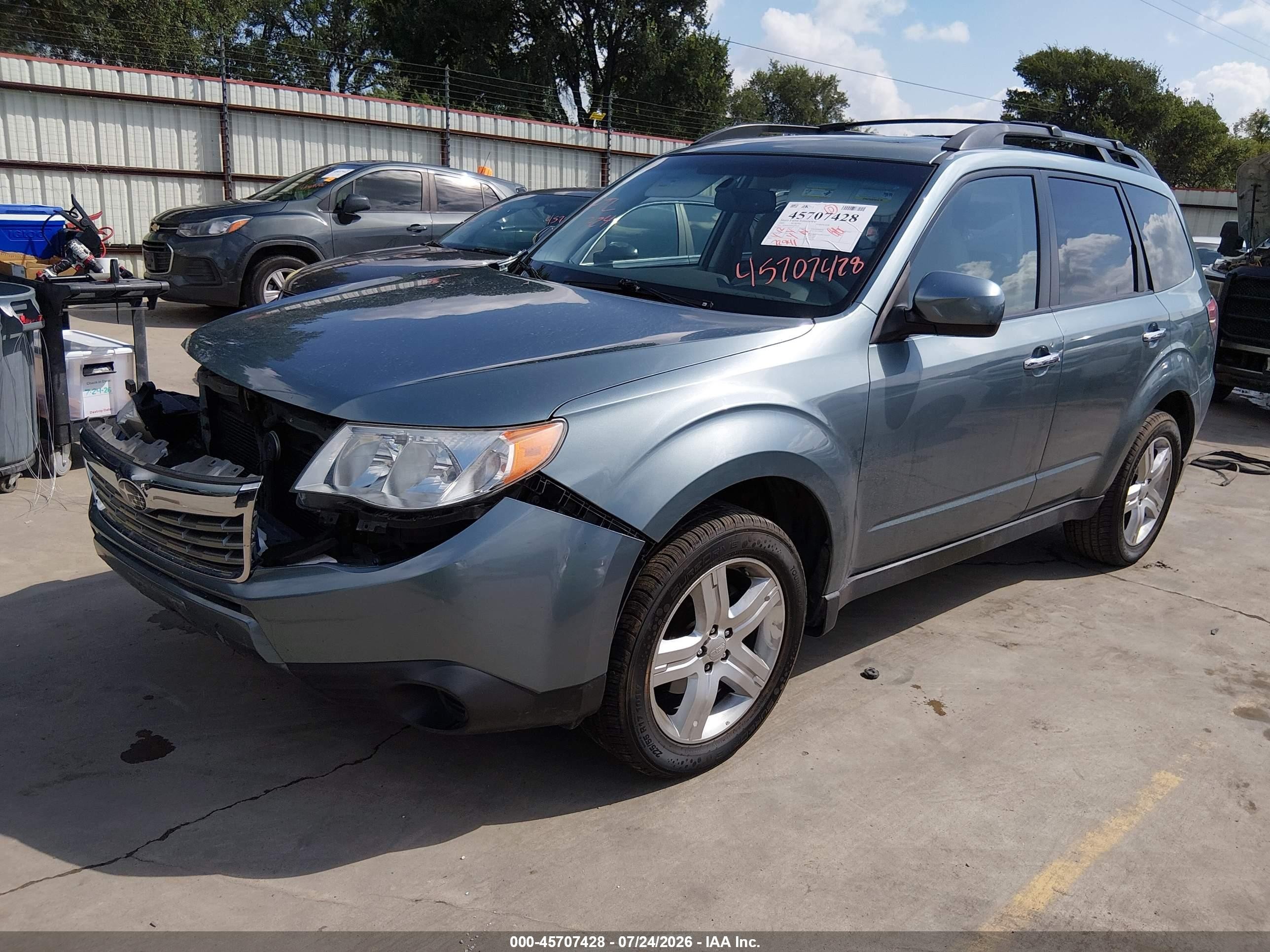 2009 Subaru Forester 2.5x Teal vin: JF2SH63699H730445