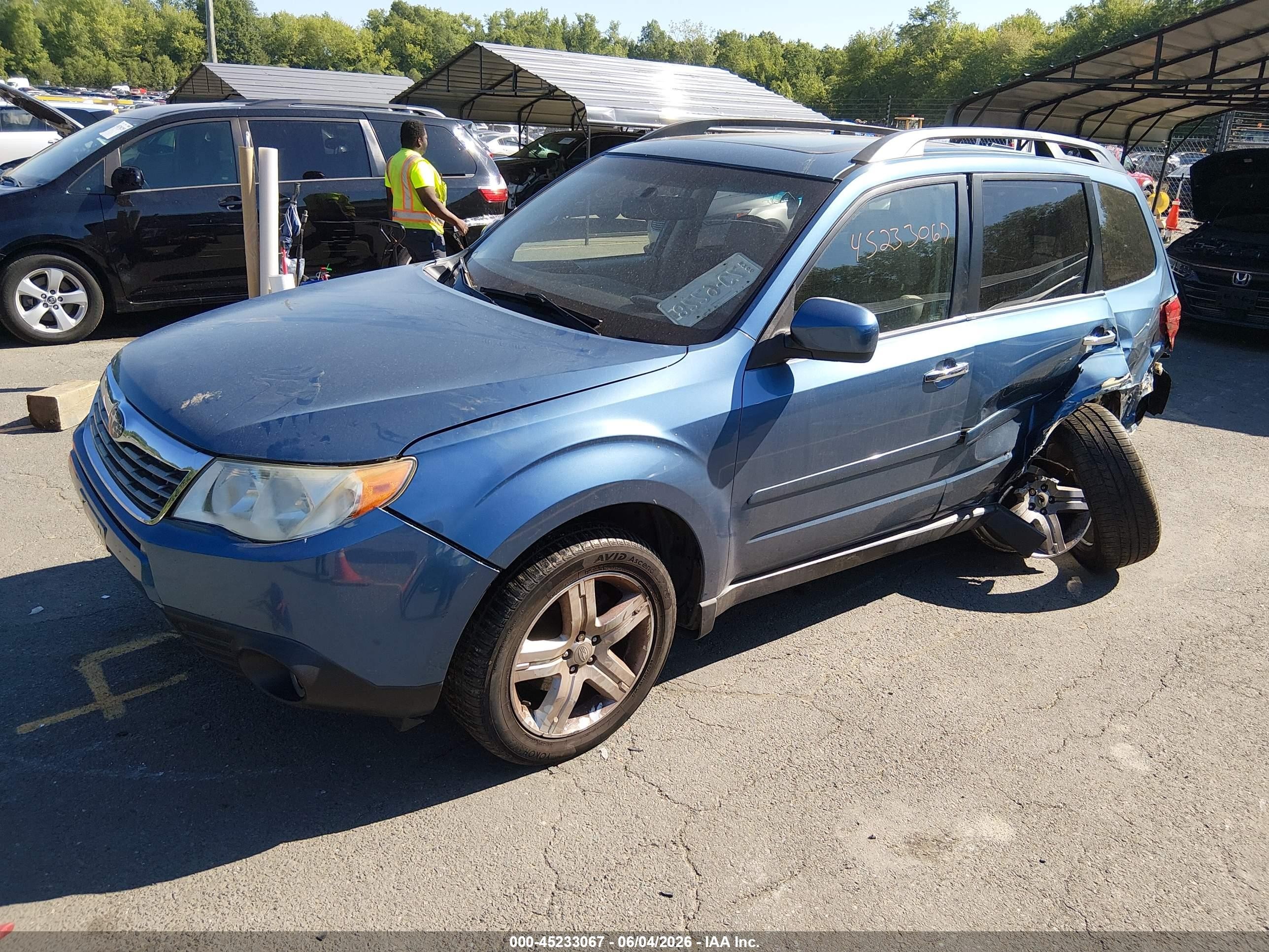2009 Subaru Forester 2.5x Limited Синий vin: JF2SH64609H738481