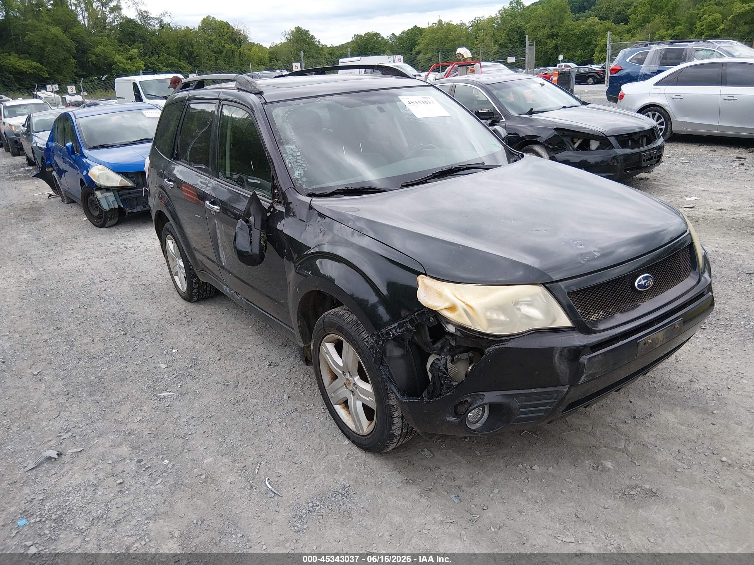 2009 Subaru Forester 2.5x Limited Black vin: JF2SH64609H749397
