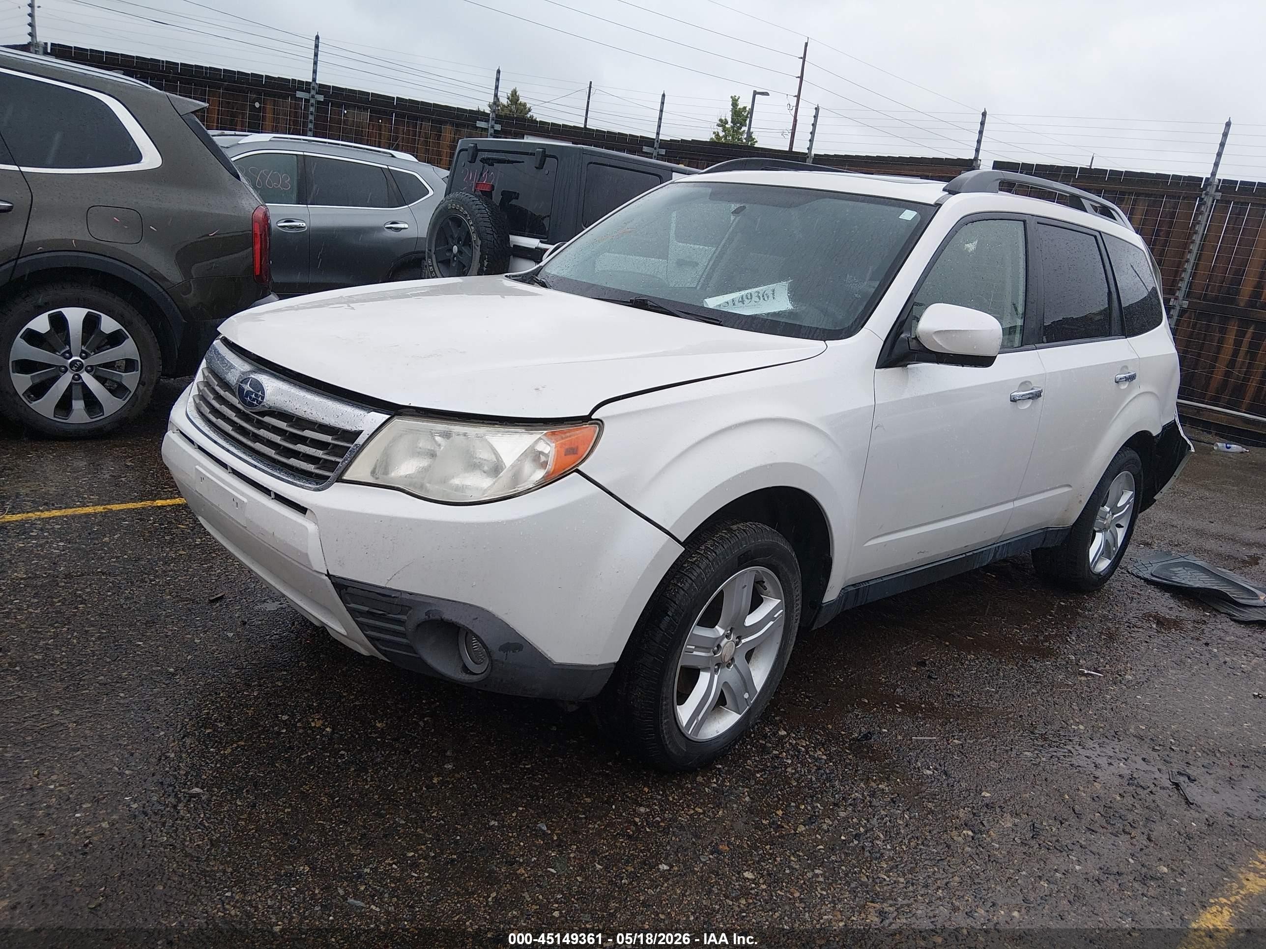 2009 Subaru Forester 2.5x Limited White vin: JF2SH64629H719933