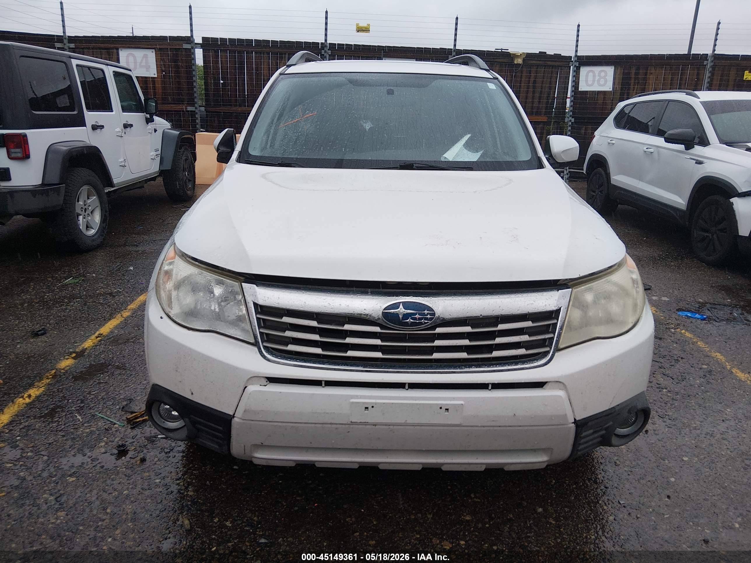 2009 Subaru Forester 2.5x Limited White vin: JF2SH64629H719933