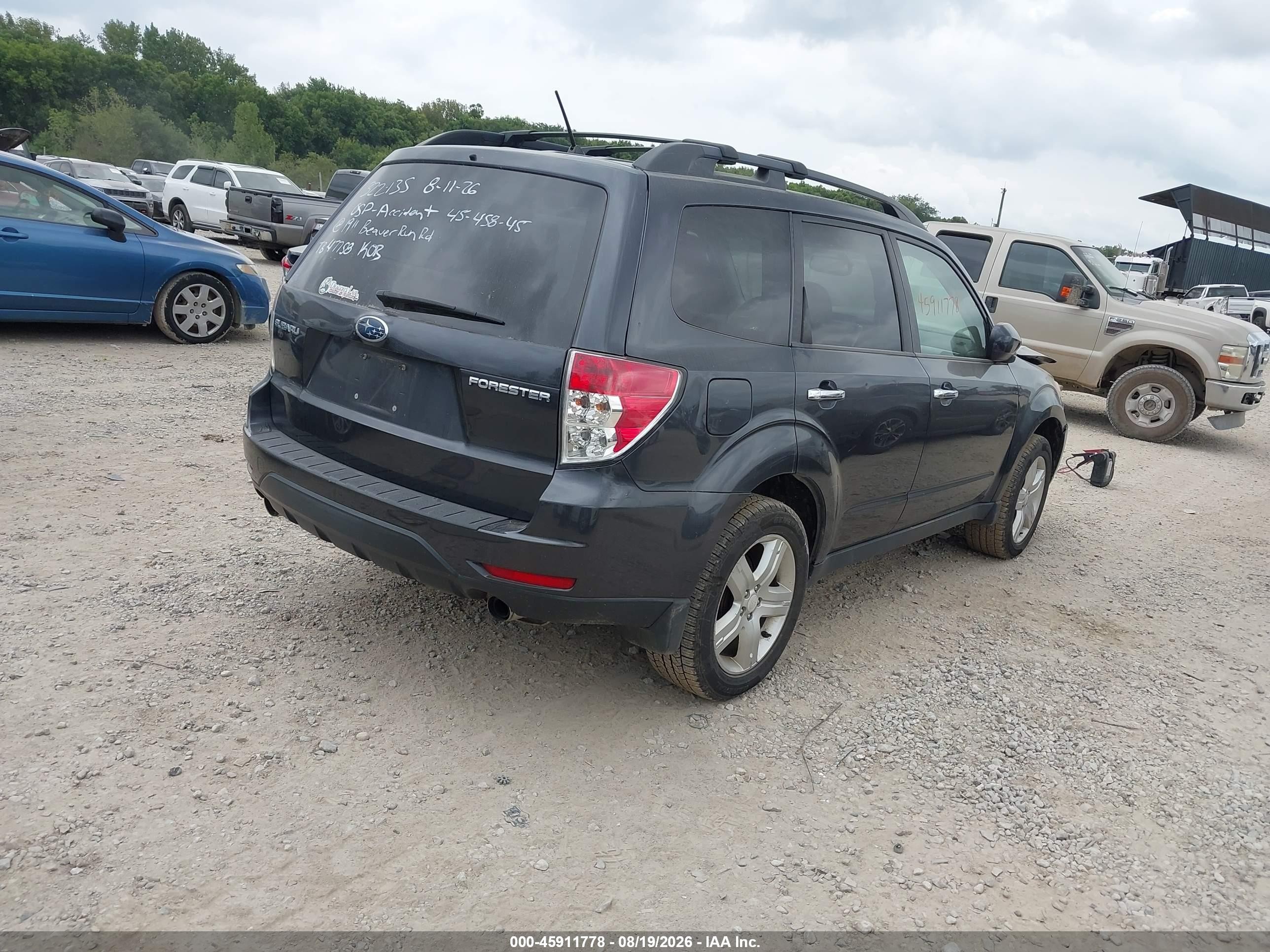 2009 Subaru Forester 2.5x Limited Blue vin: JF2SH64639H734571