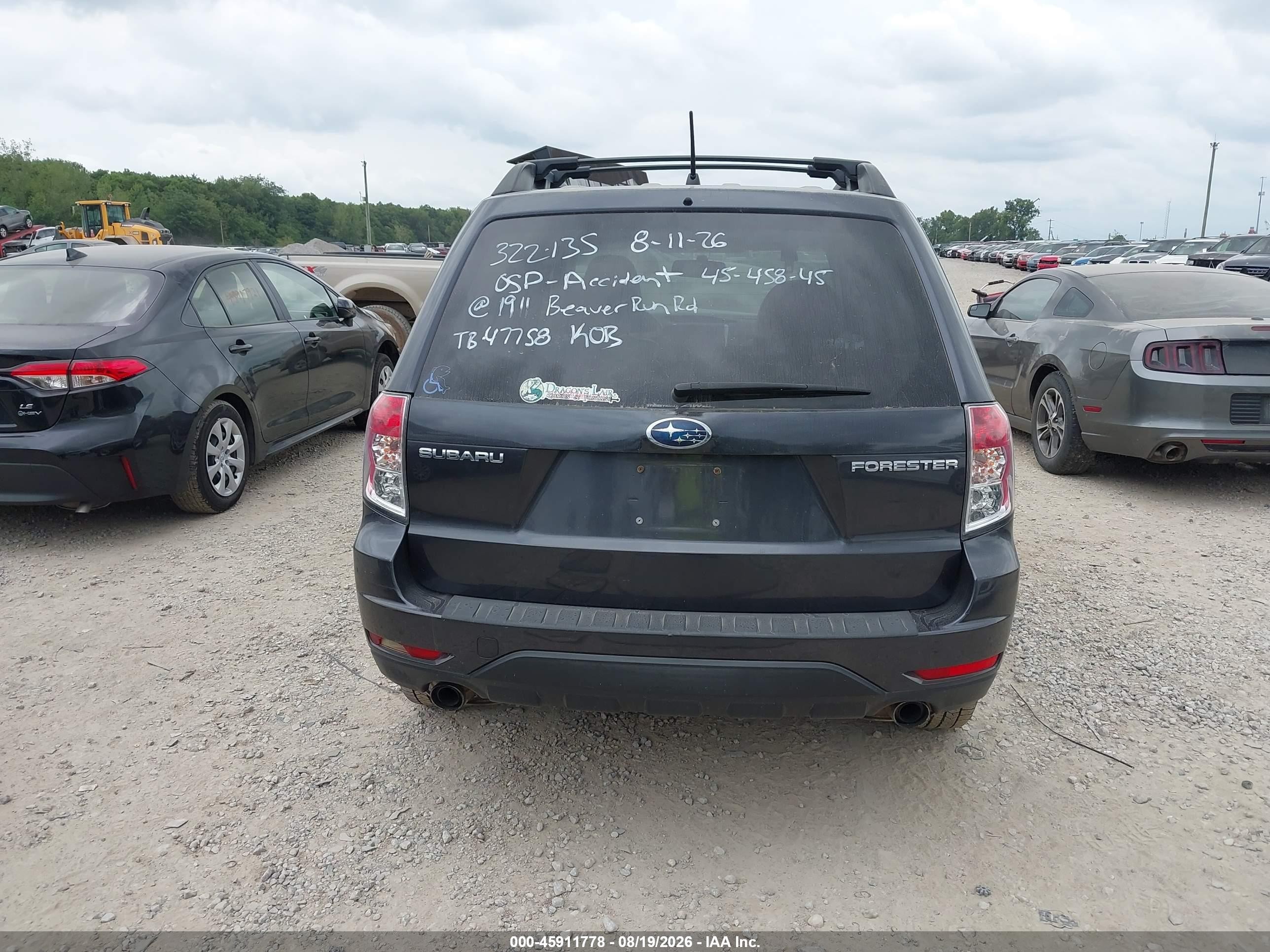 2009 Subaru Forester 2.5x Limited Blue vin: JF2SH64639H734571