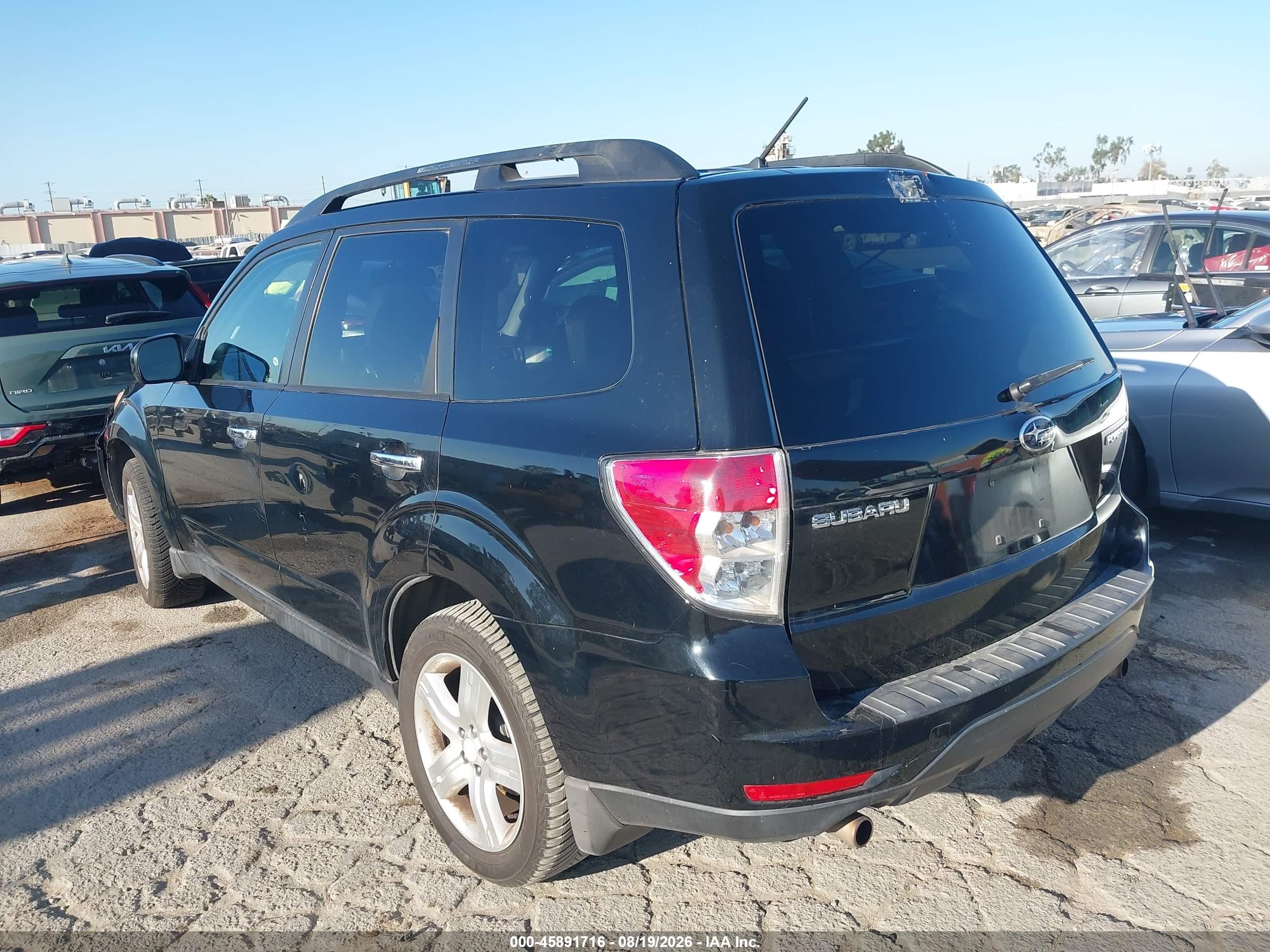 2009 Subaru Forester 2.5x Limited Black vin: JF2SH64639H753895