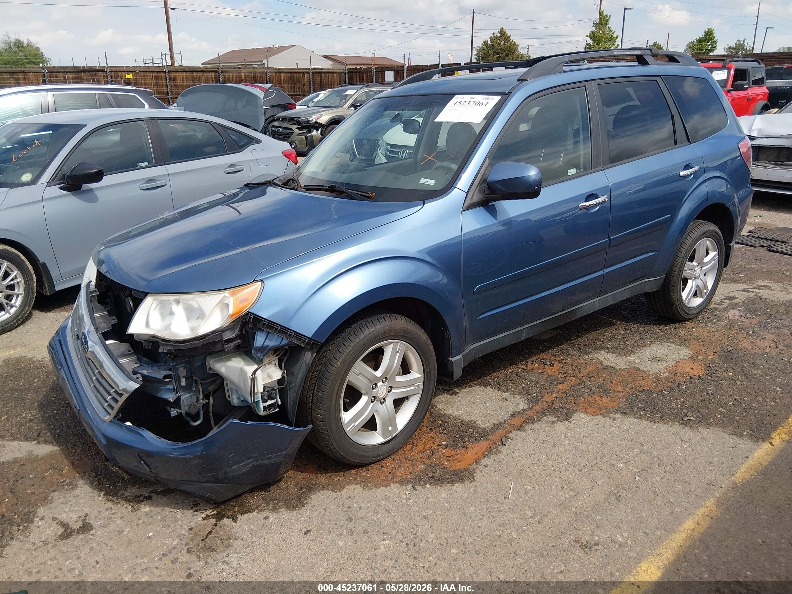 2009 Subaru Forester 2.5x Limited Синий vin: JF2SH64649H753498