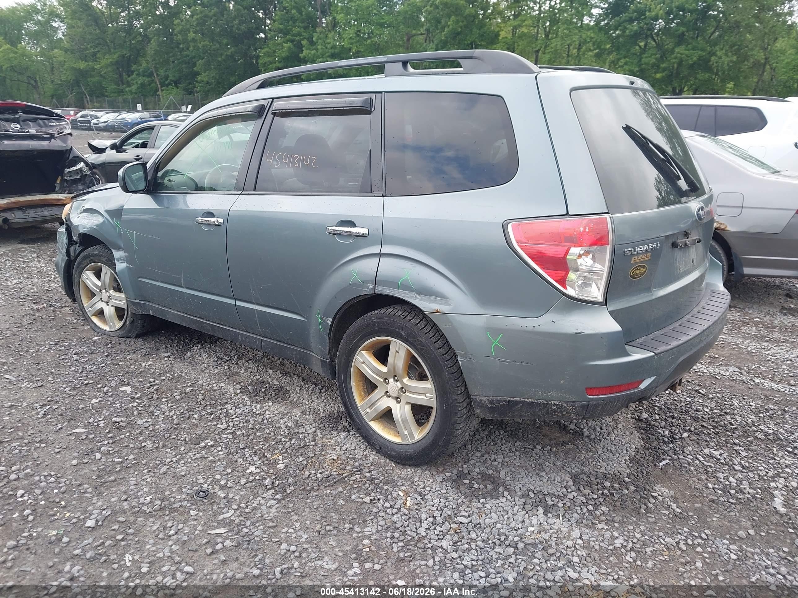 2009 Subaru Forester 2.5x L.l. Bean Edition Teal vin: JF2SH64659H703693