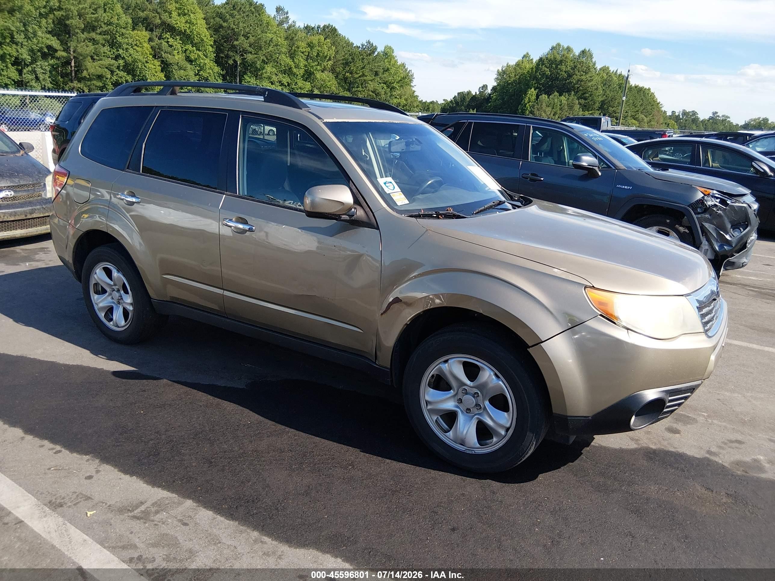 2009 Subaru Forester 2.5x L.l. Bean Edition Gold vin: JF2SH64659H710045