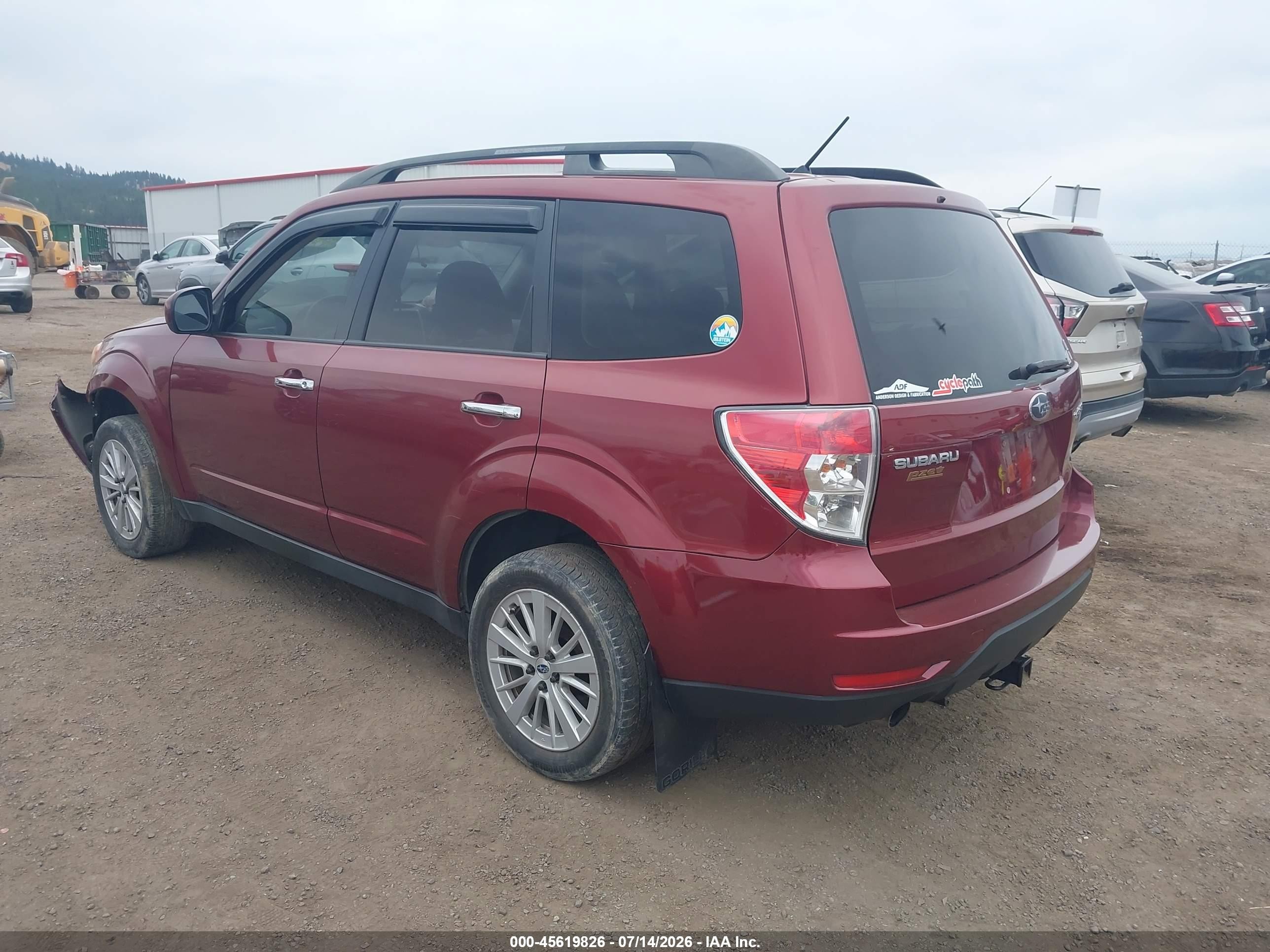 2009 Subaru Forester 2.5x Limited Red vin: JF2SH64669H765409