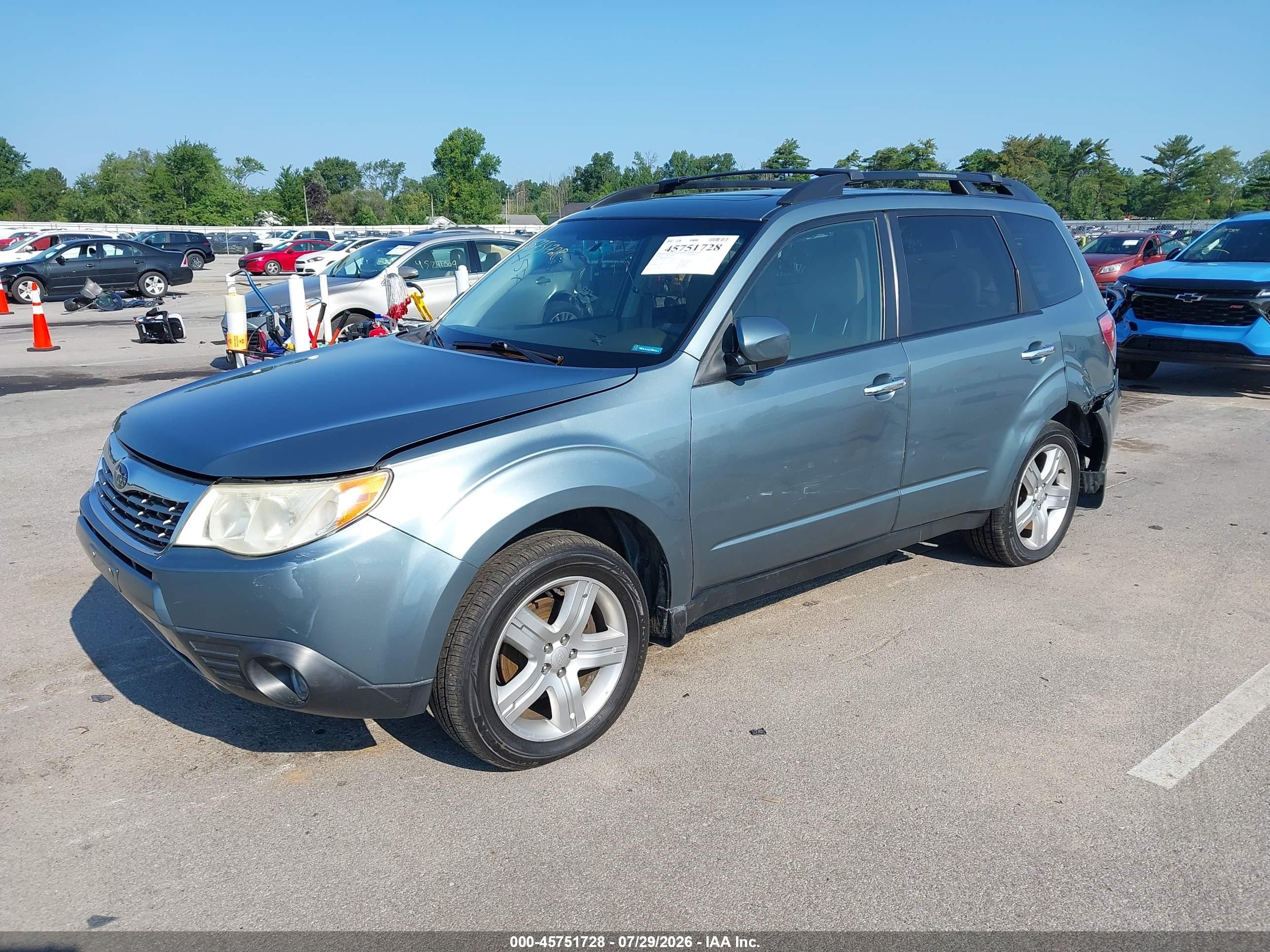2009 Subaru Forester 2.5x Limited Teal vin: JF2SH64669H782419