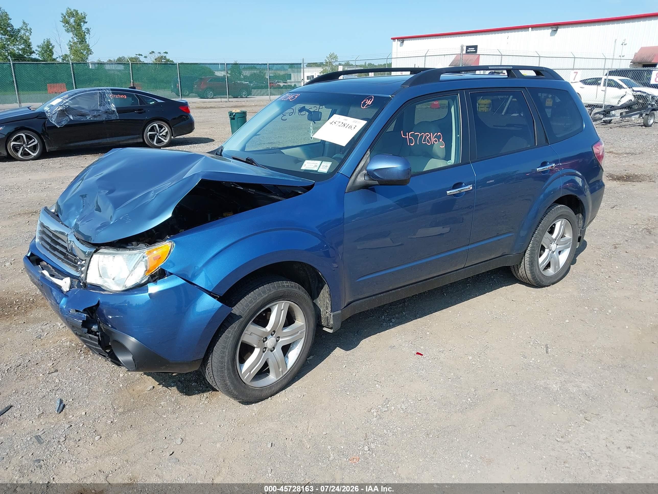 2009 Subaru Forester 2.5x Limited Синий vin: JF2SH64689H774595