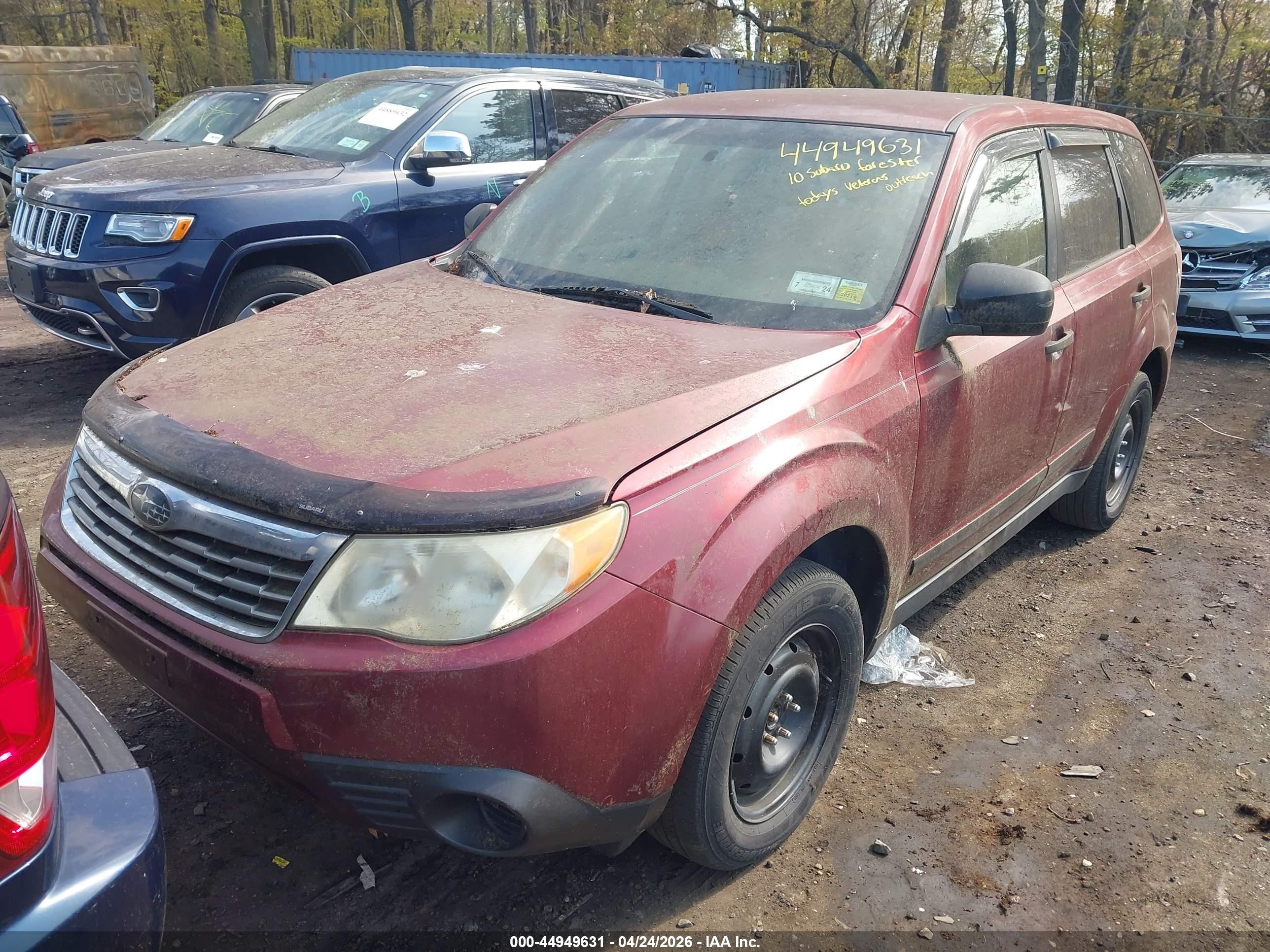 2010 Subaru Forester 2.5x Red vin: JF2SH6AC0AH702319