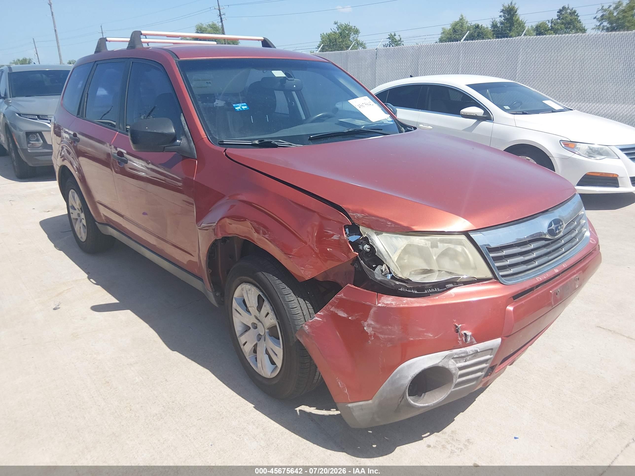 2010 Subaru Forester 2.5x Orange vin: JF2SH6AC0AH724028