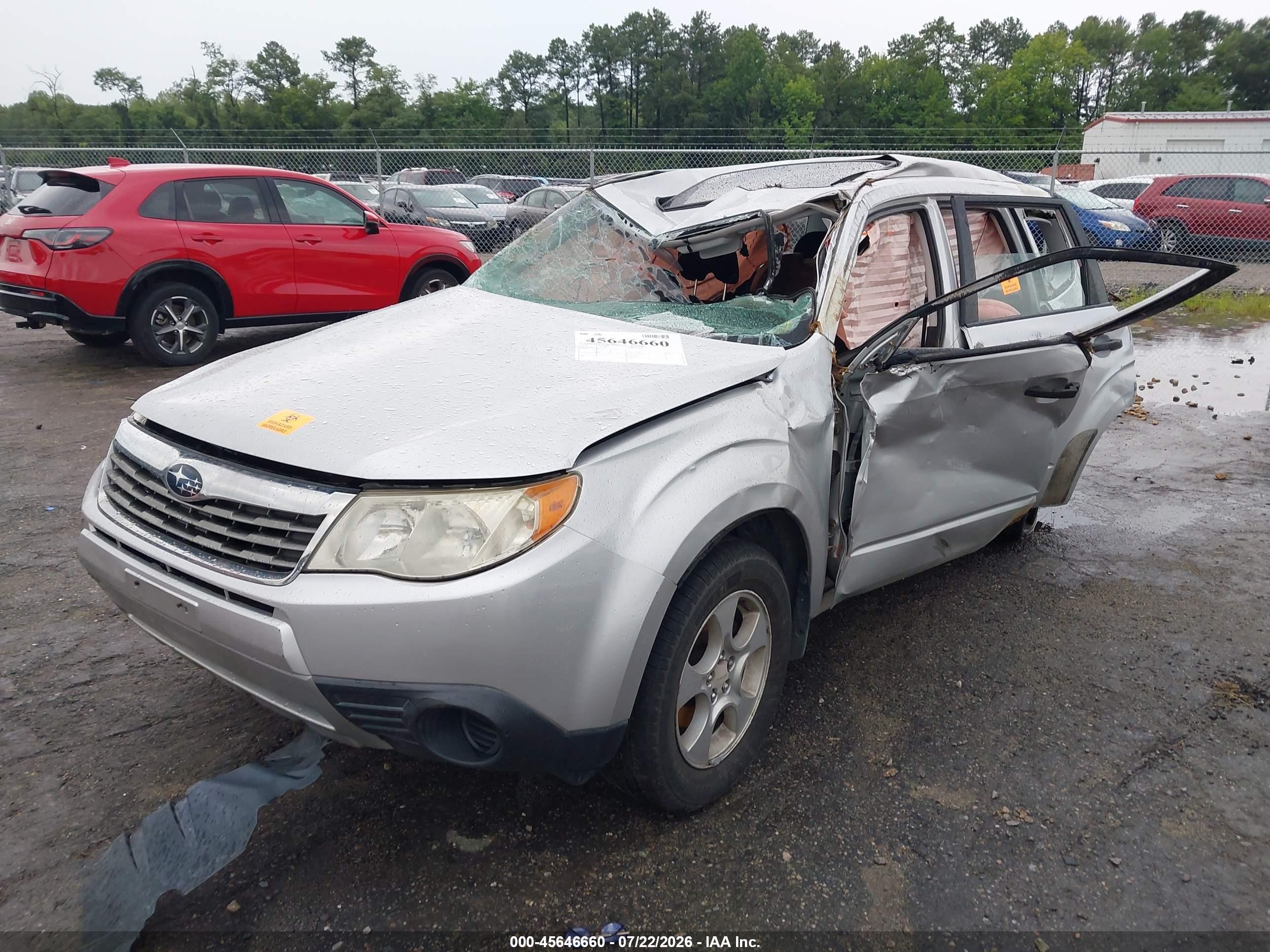 2010 Subaru Forester 2.5x Silver vin: JF2SH6AC0AH732923