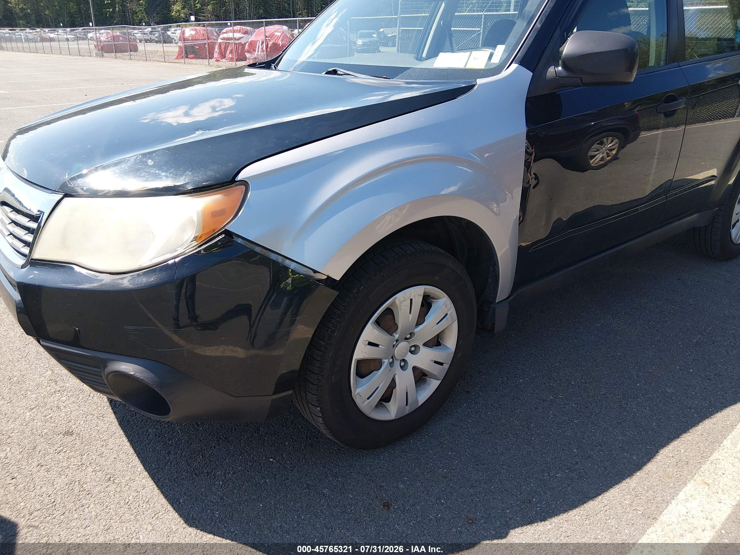 2010 Subaru Forester 2.5x Black vin: JF2SH6AC1AH726287