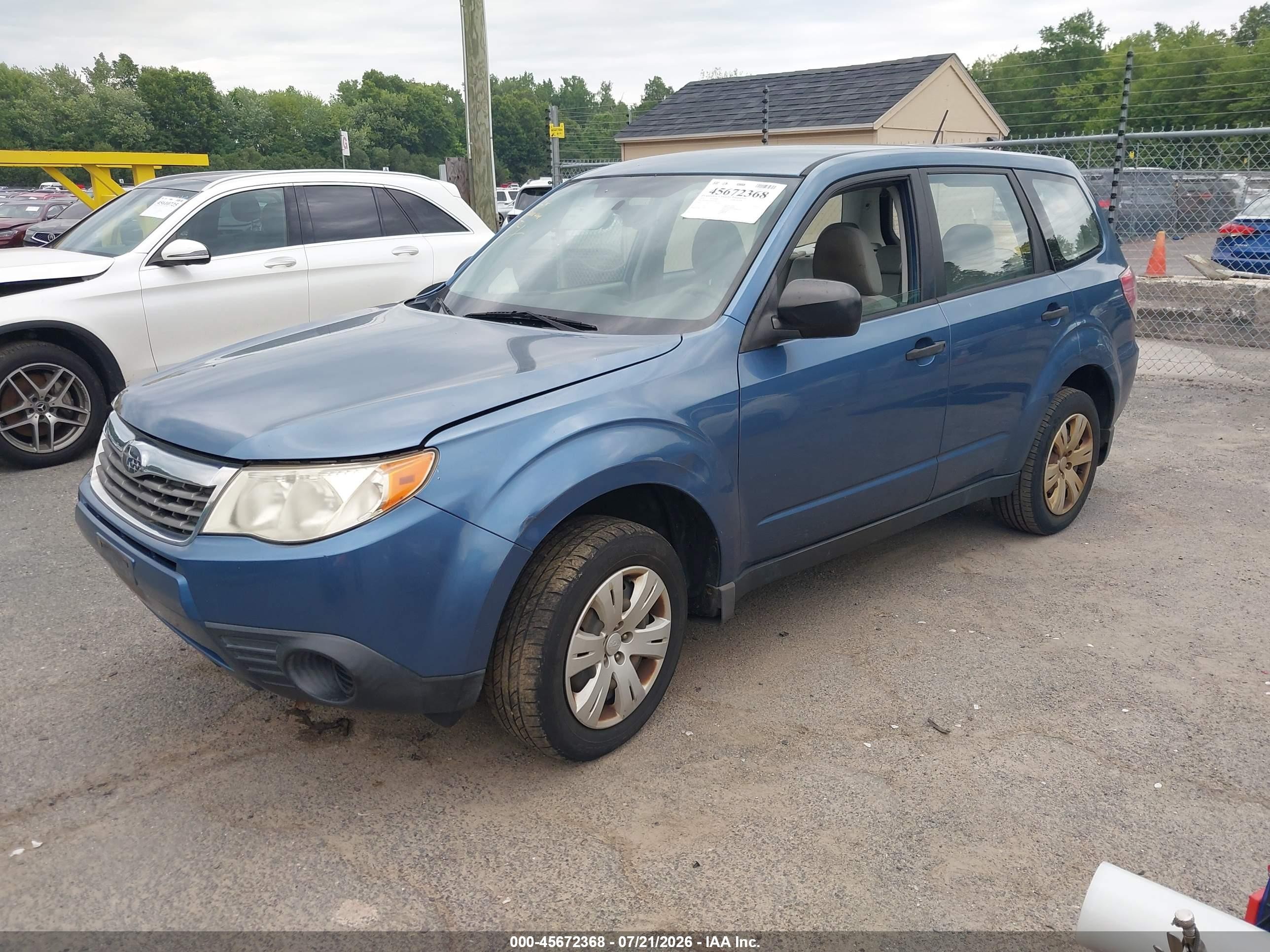 2010 Subaru Forester 2.5x Синий vin: JF2SH6AC2AH747004