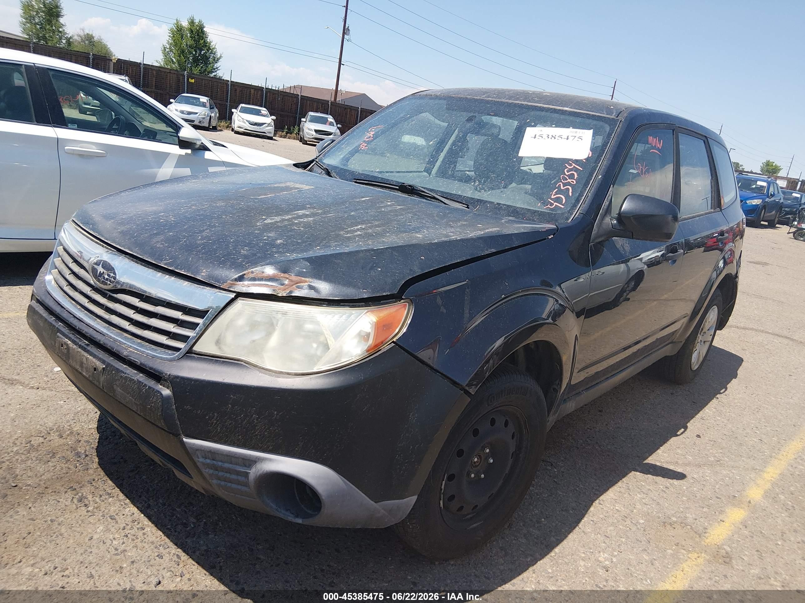2010 Subaru Forester 2.5x Black vin: JF2SH6AC7AH756782