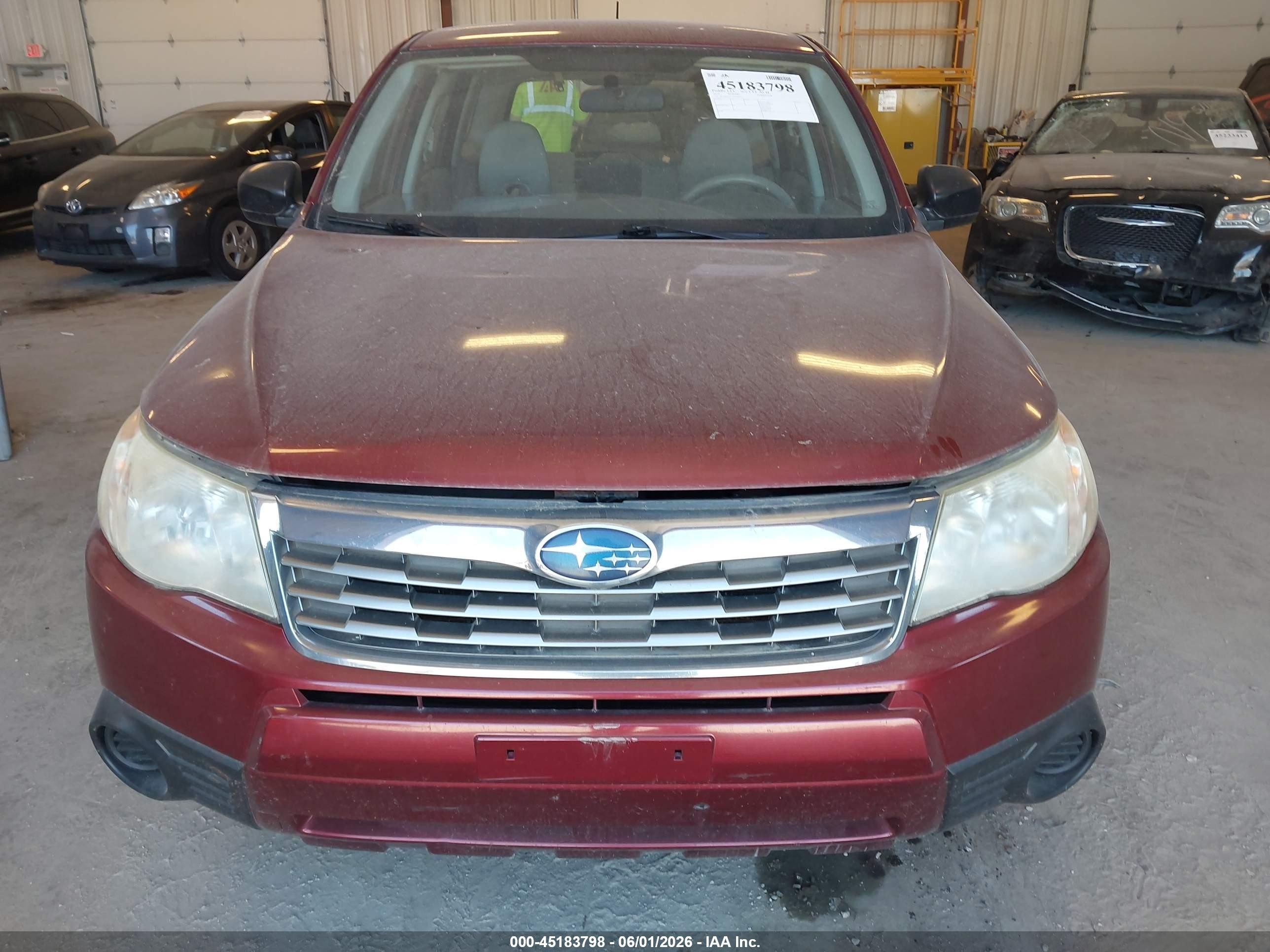 2010 Subaru Forester 2.5x Red vin: JF2SH6AC7AH760699