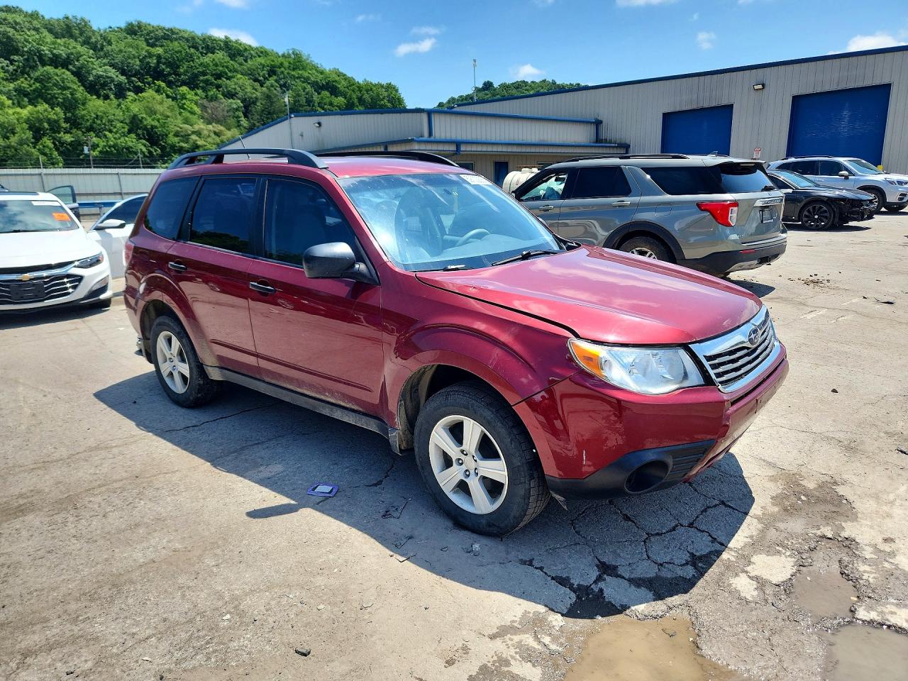 2010 Subaru Forester Xs Burgundy vin: JF2SH6BC0AH795339