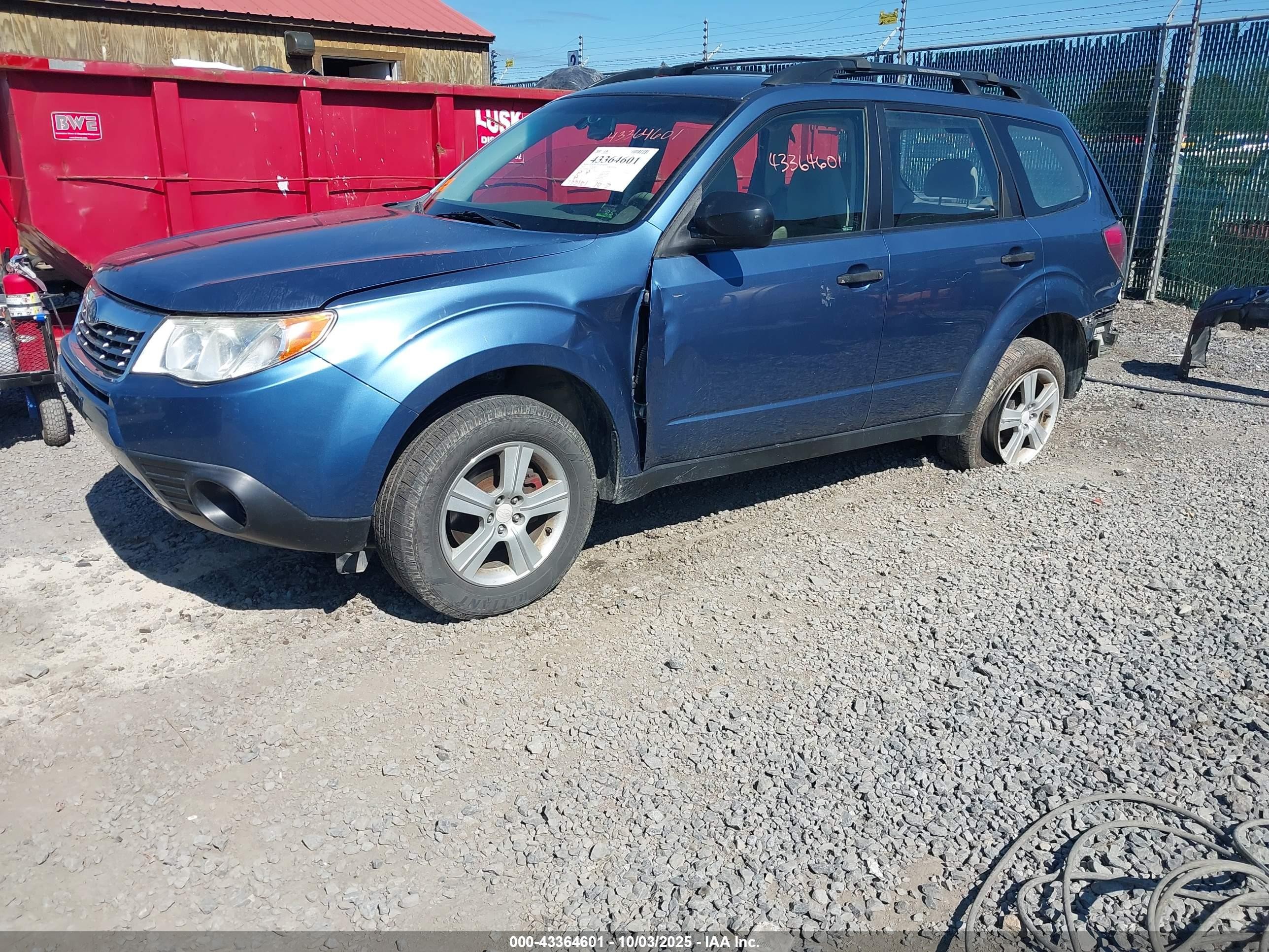 2010 Subaru Forester 2.5x Blue vin: JF2SH6BC1AH783328