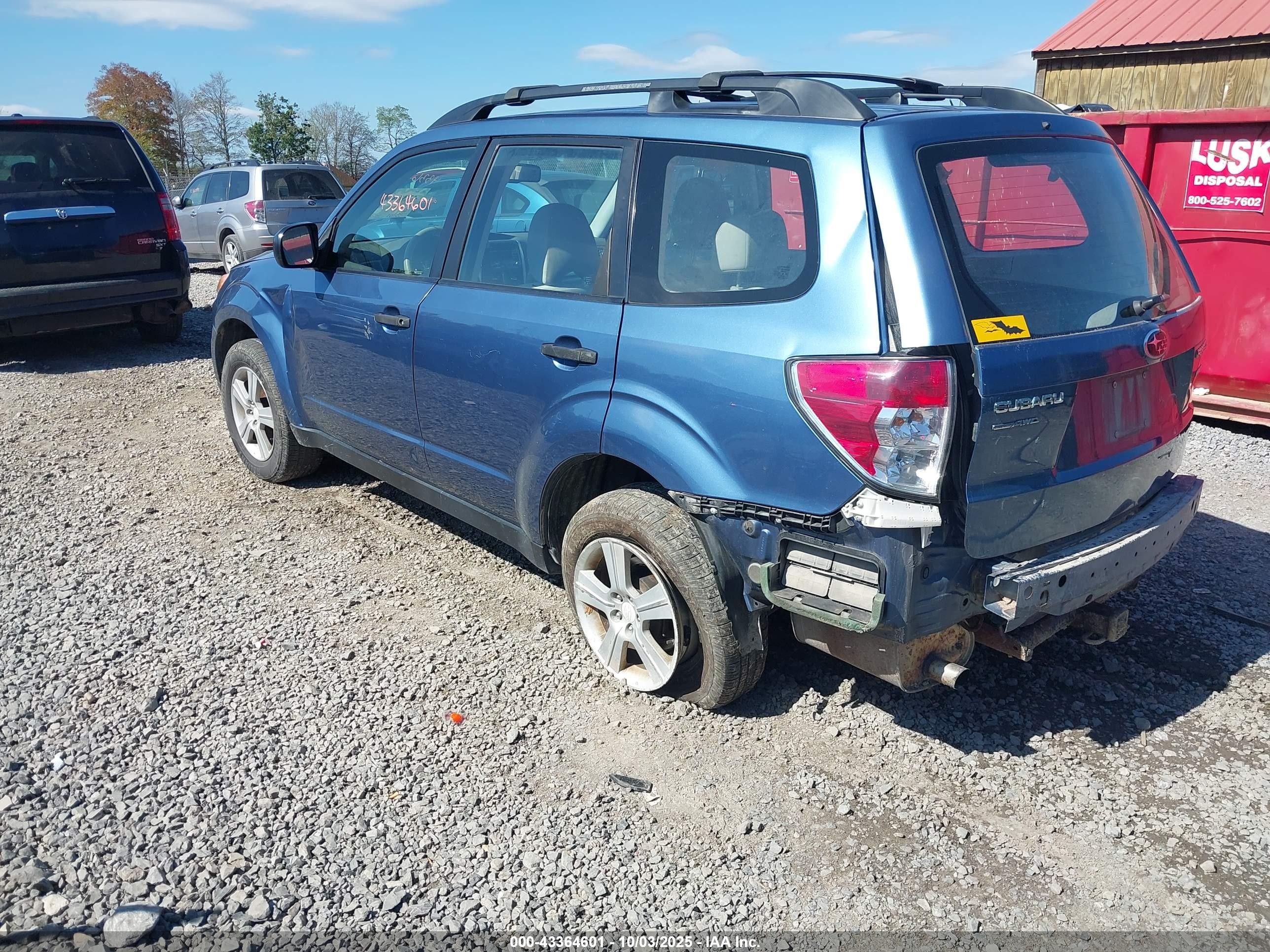 2010 Subaru Forester 2.5x Blue vin: JF2SH6BC1AH783328