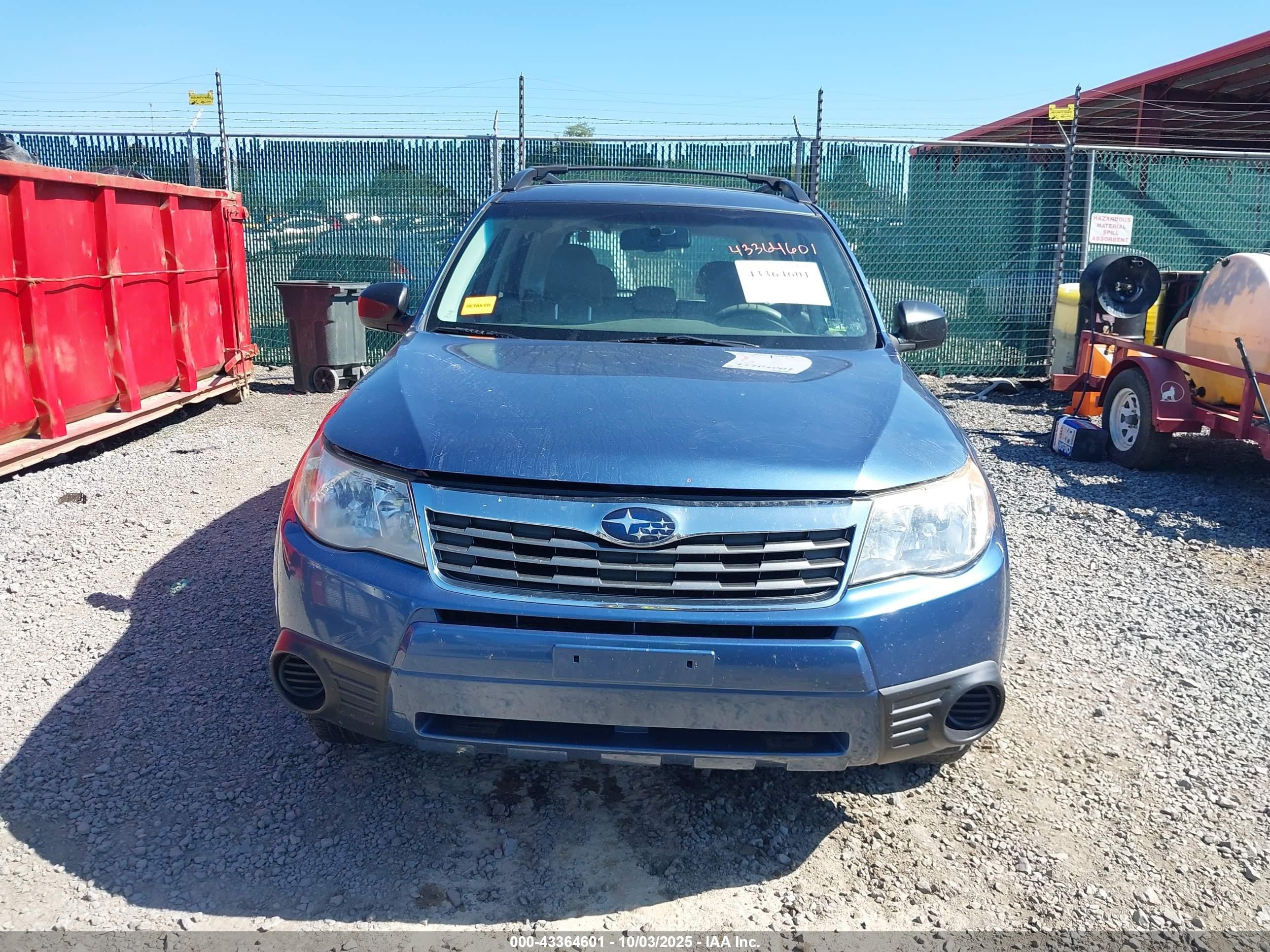 2010 Subaru Forester 2.5x Blue vin: JF2SH6BC1AH783328