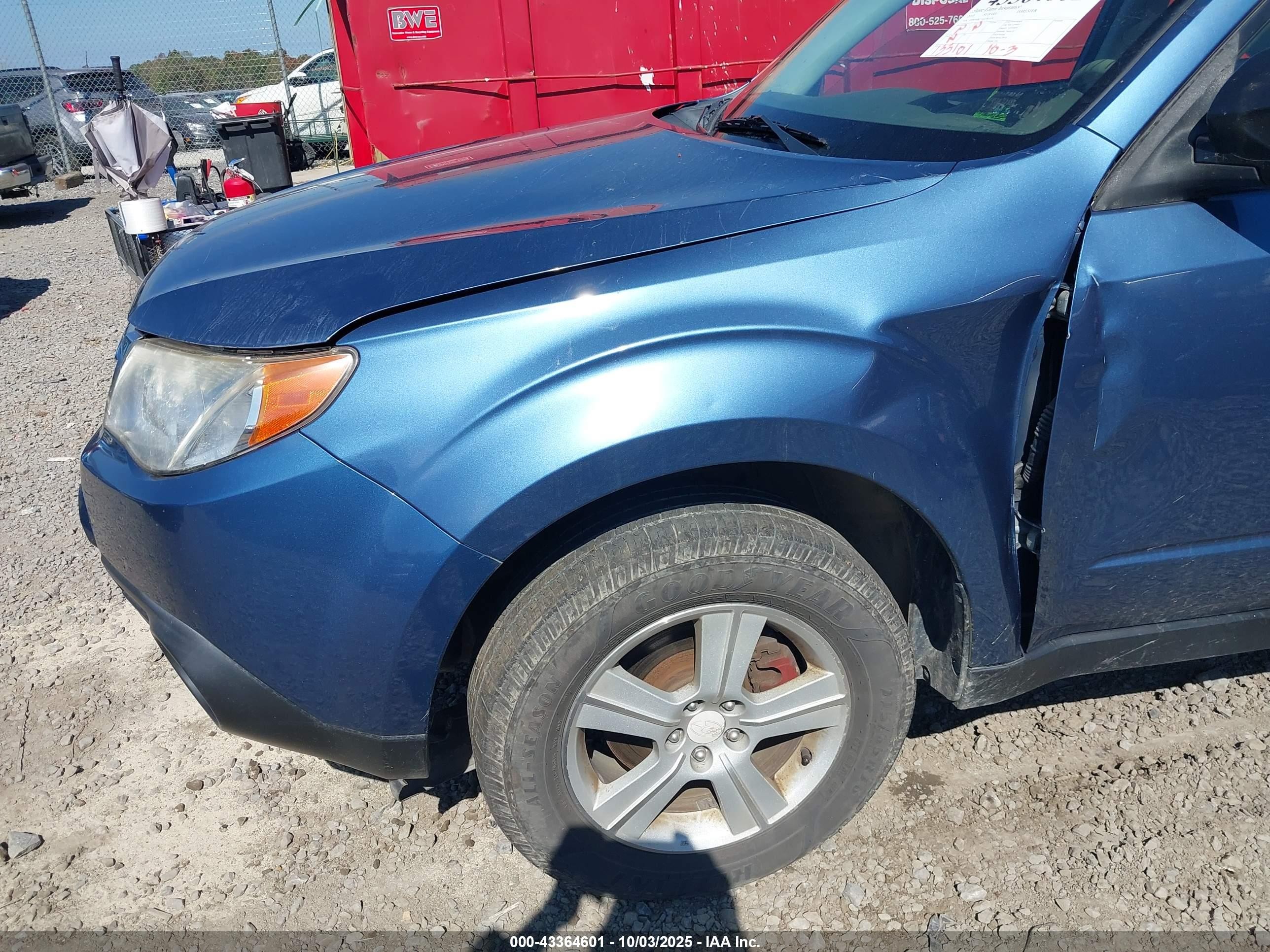 2010 Subaru Forester 2.5x Blue vin: JF2SH6BC1AH783328